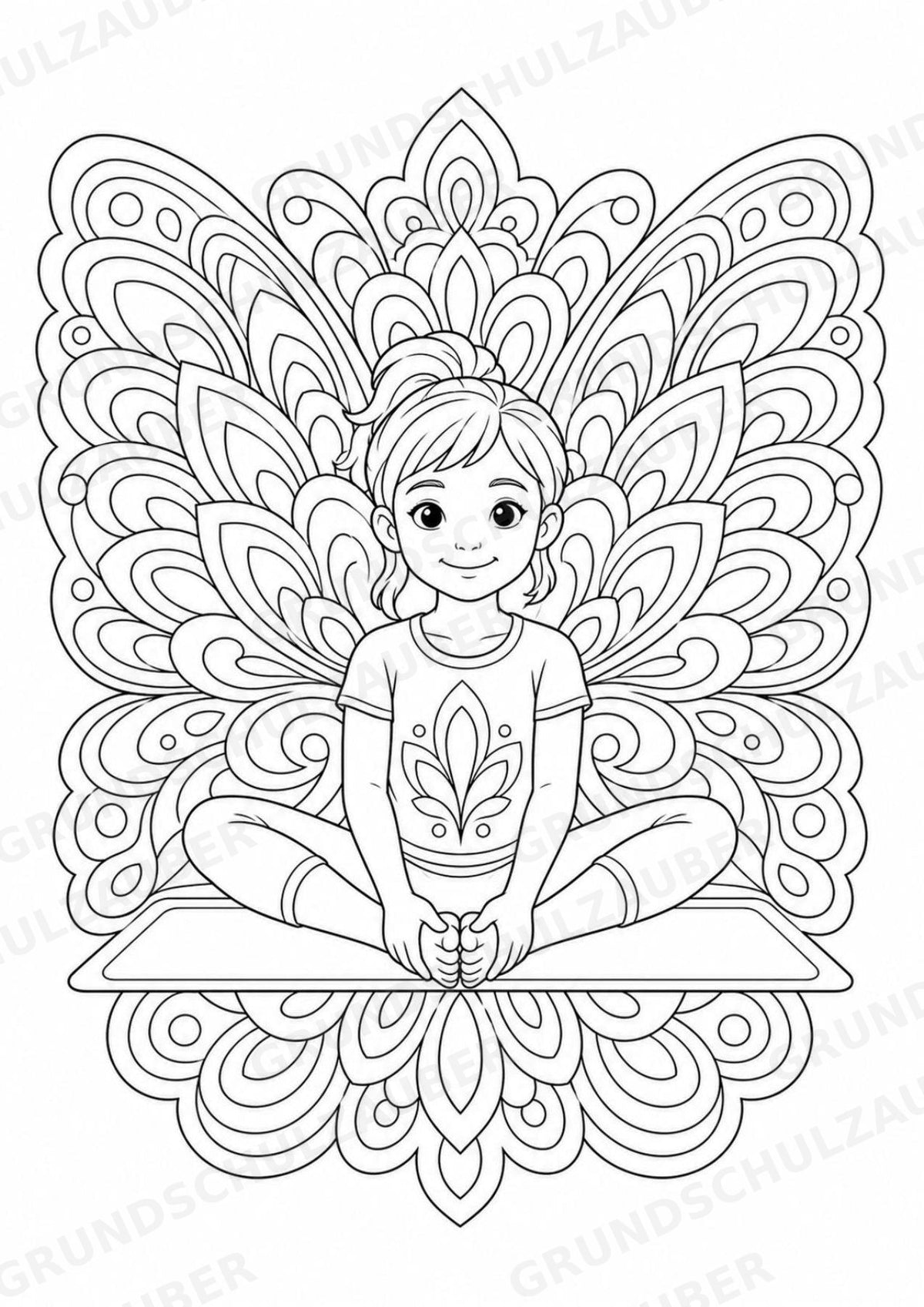 Yoga Meditation Mandalas Ausmalbilder – Sport – 15 Malvorlagen – Materialseite 7
