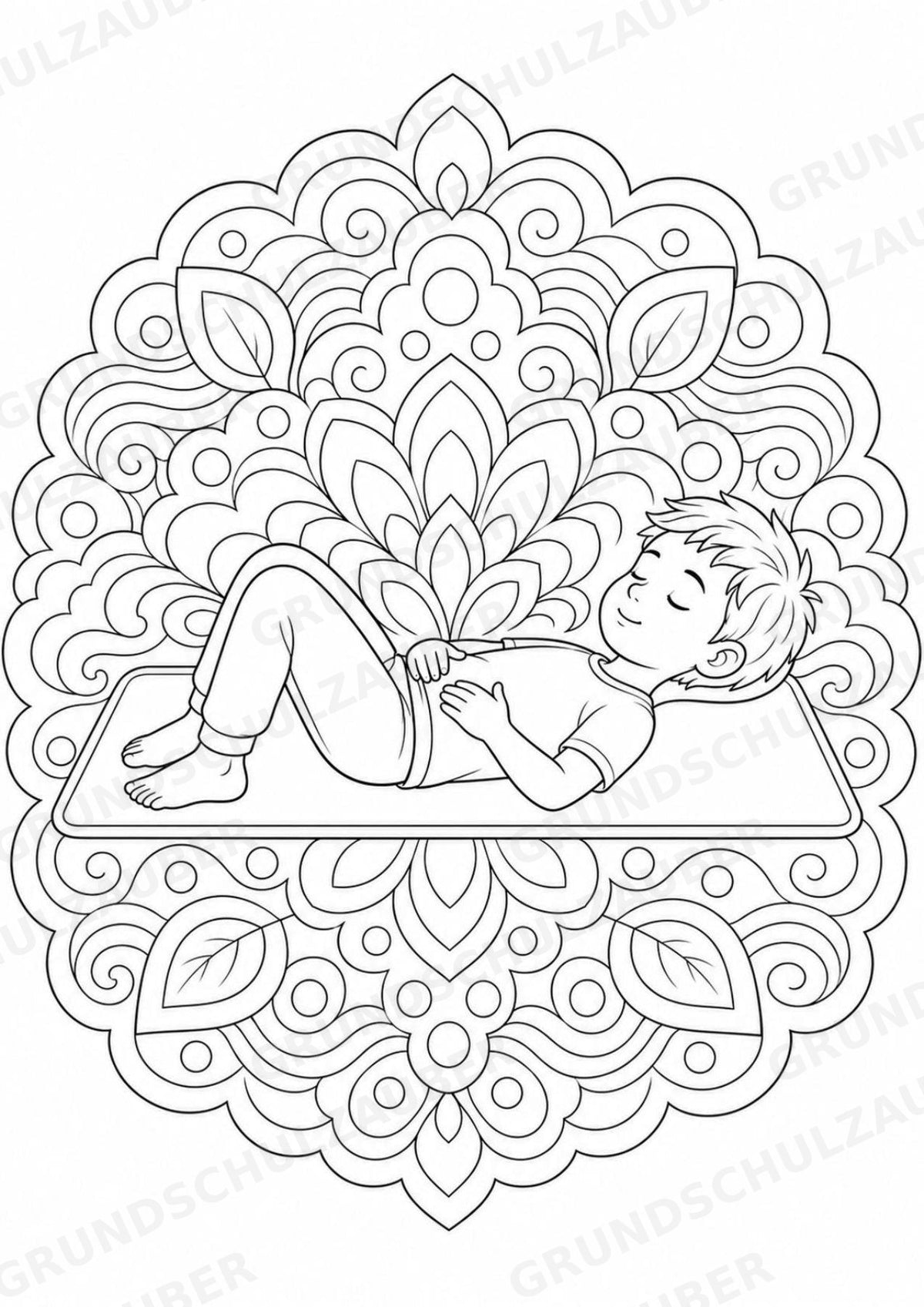 Yoga Meditation Mandalas Ausmalbilder – Sport – 15 Malvorlagen – Materialseite 14