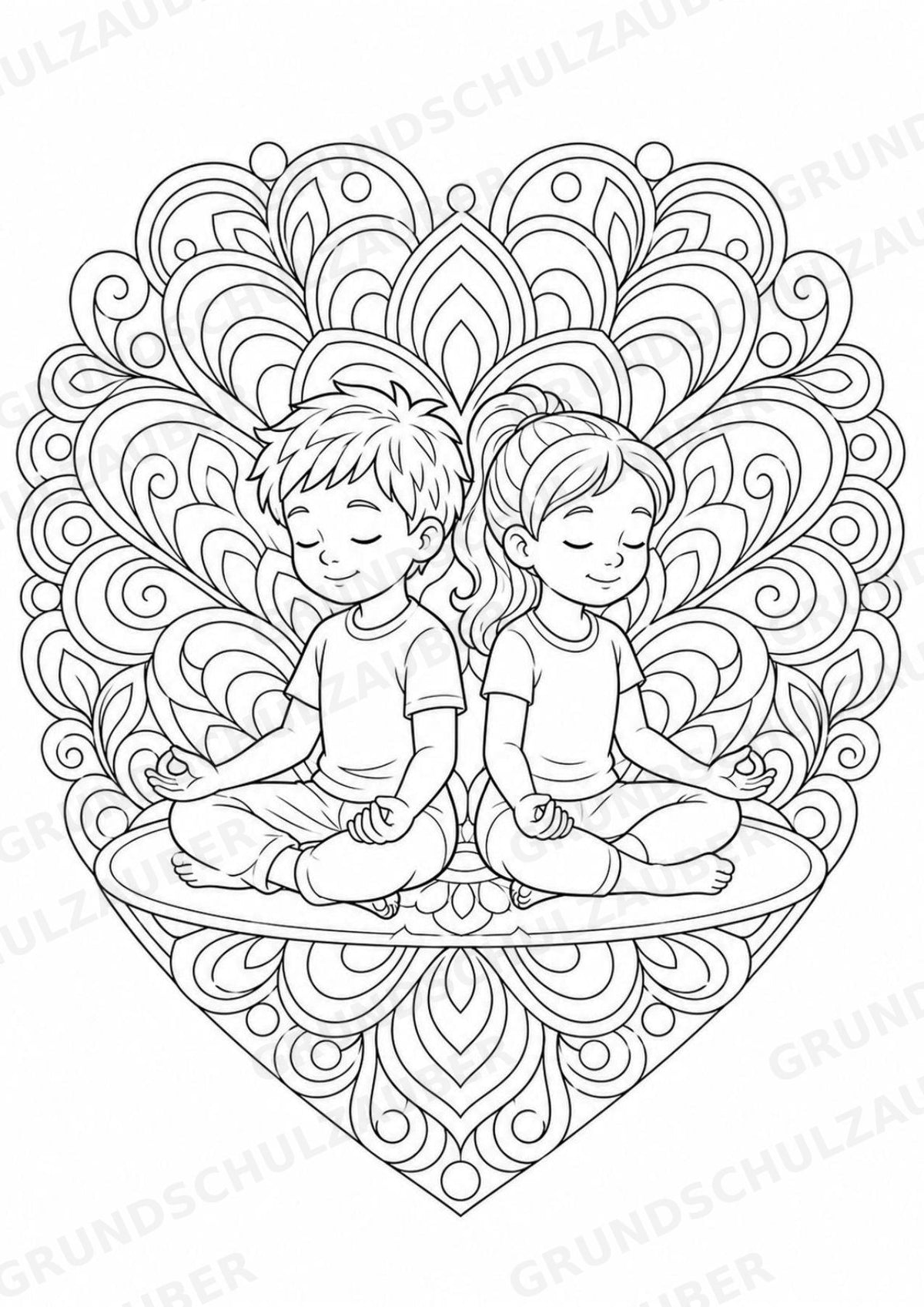 Yoga Meditation Mandalas Ausmalbilder – Sport – 15 Malvorlagen – Materialseite 15