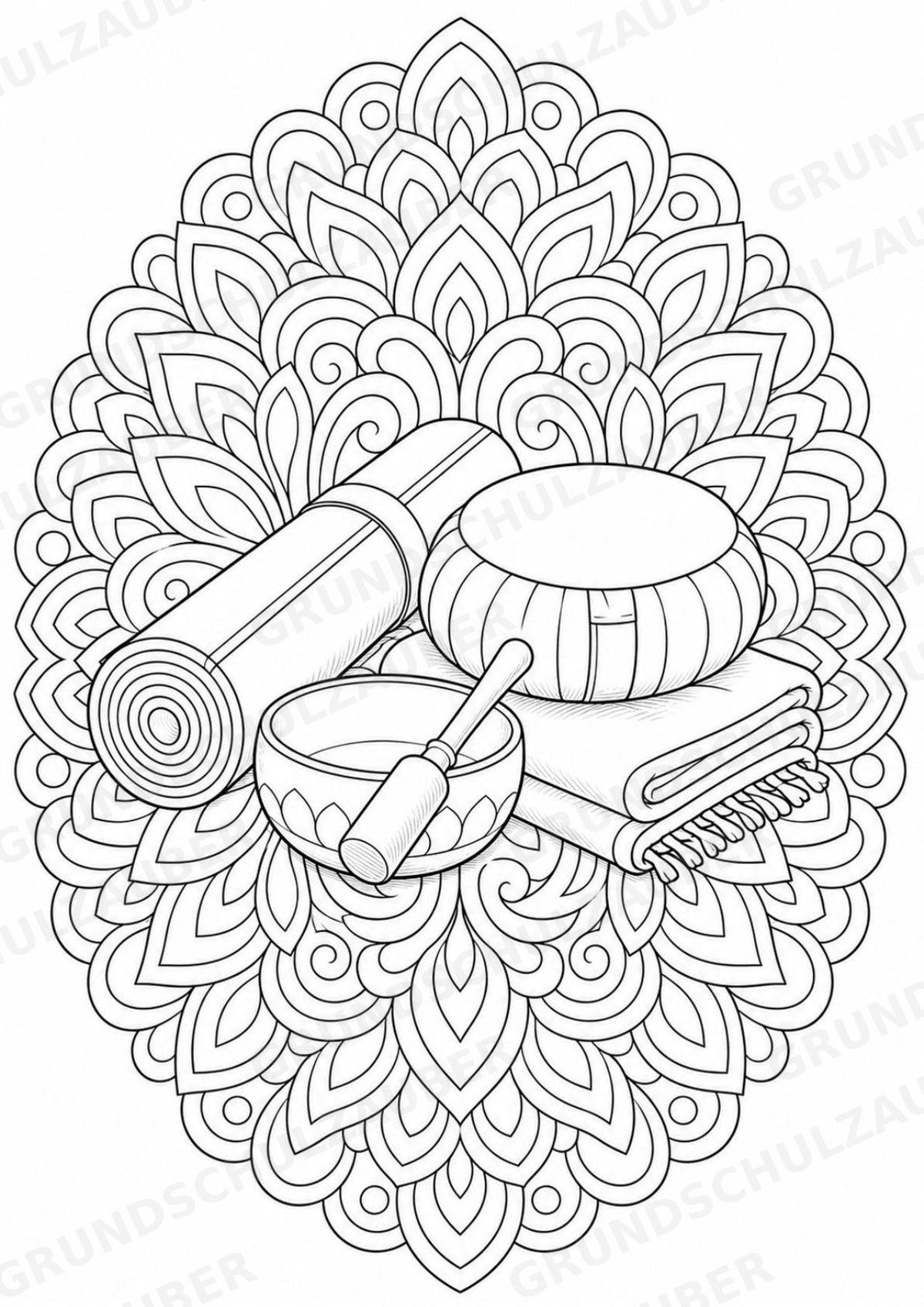 Yoga Meditation Mandalas Ausmalbilder – Sport – 15 Malvorlagen – Materialseite 16