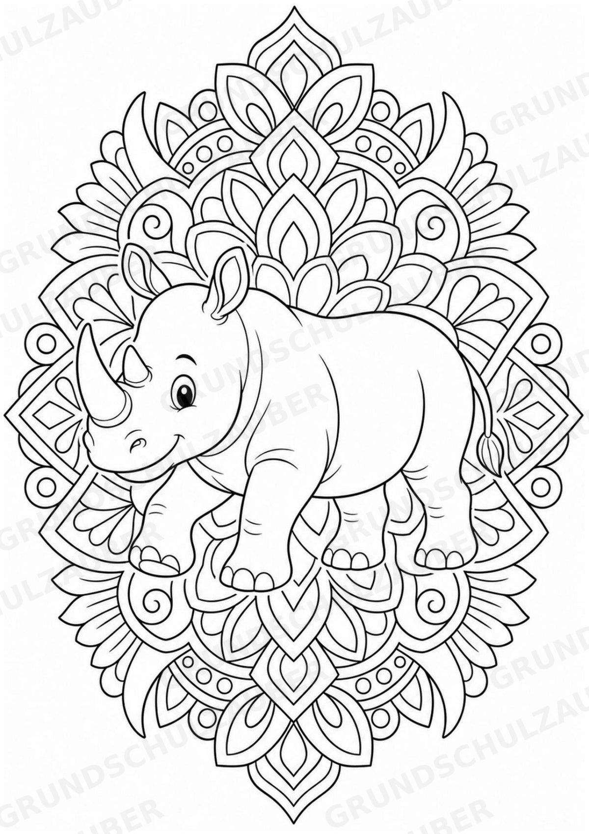 Zootiere Mandalas Ausmalbilder – Tiere – 15 Malvorlagen – Materialseite 10