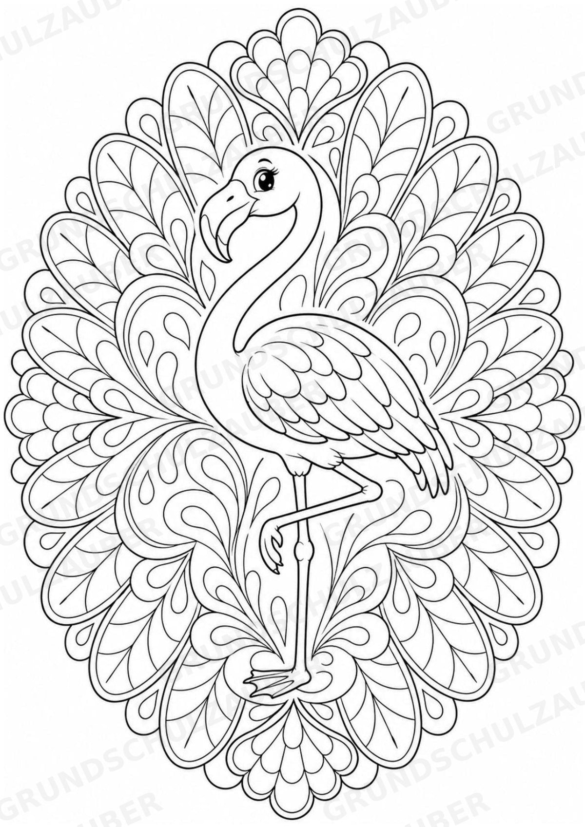 Zootiere Mandalas Ausmalbilder – Tiere – 15 Malvorlagen – Materialseite 11