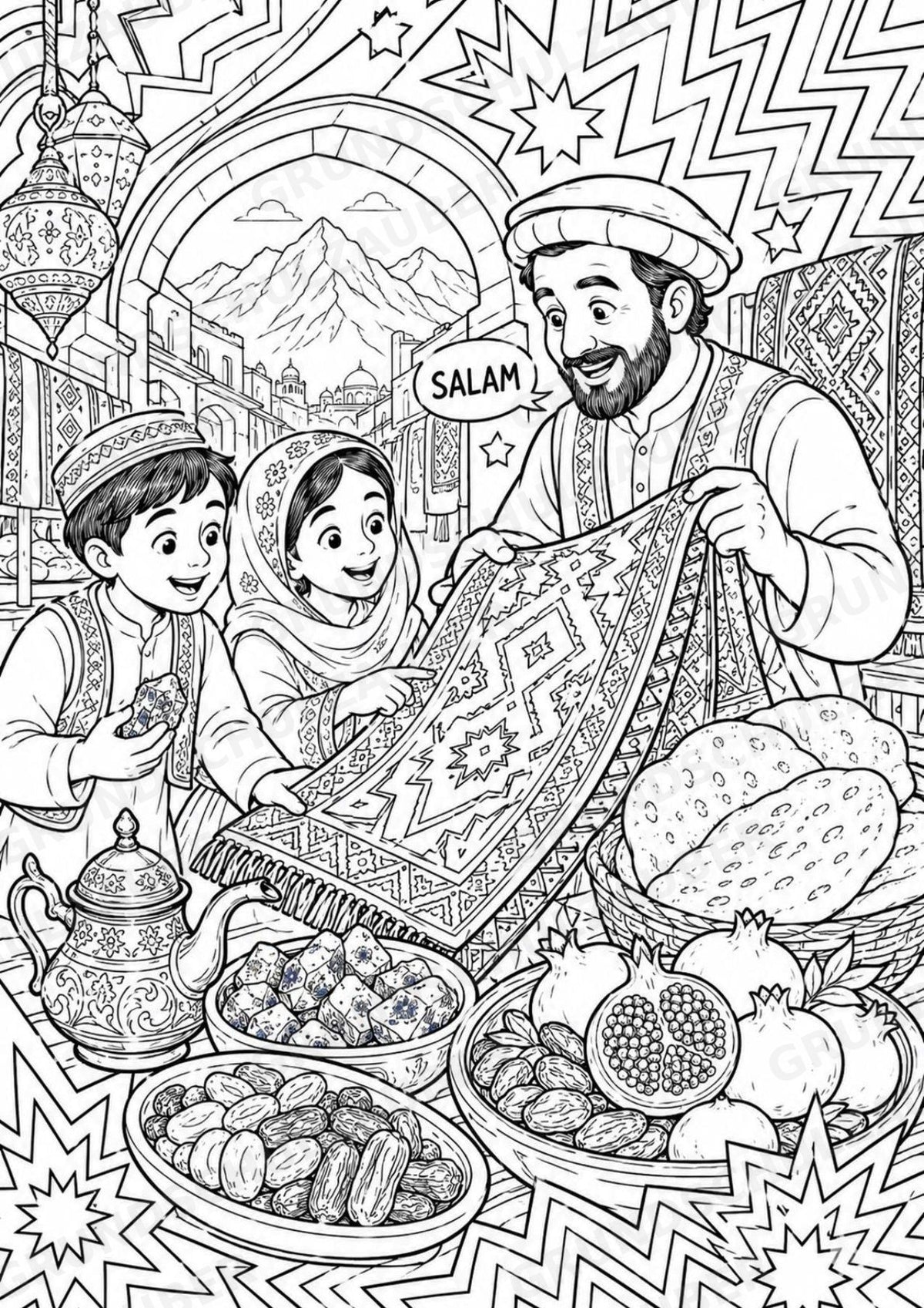 Afghanistan POP Art Ausmalbilder 15 Malvorlagen – Materialseite 2