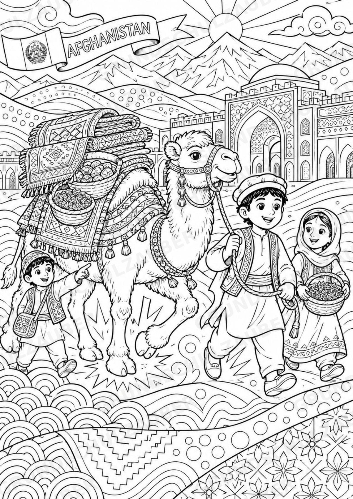 Afghanistan POP Art Ausmalbilder 15 Malvorlagen – Materialseite 4