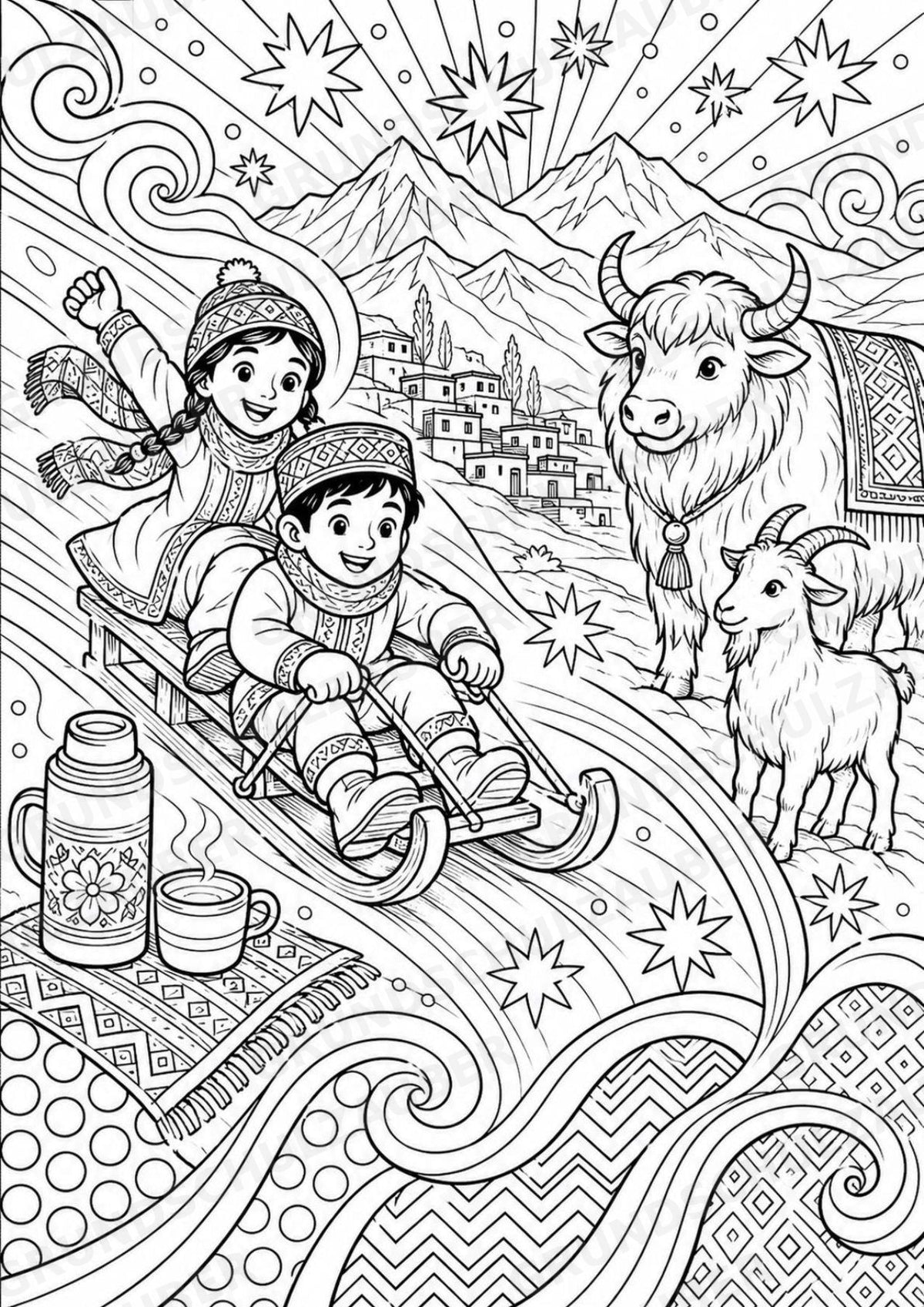 Afghanistan POP Art Ausmalbilder 15 Malvorlagen – Materialseite 6