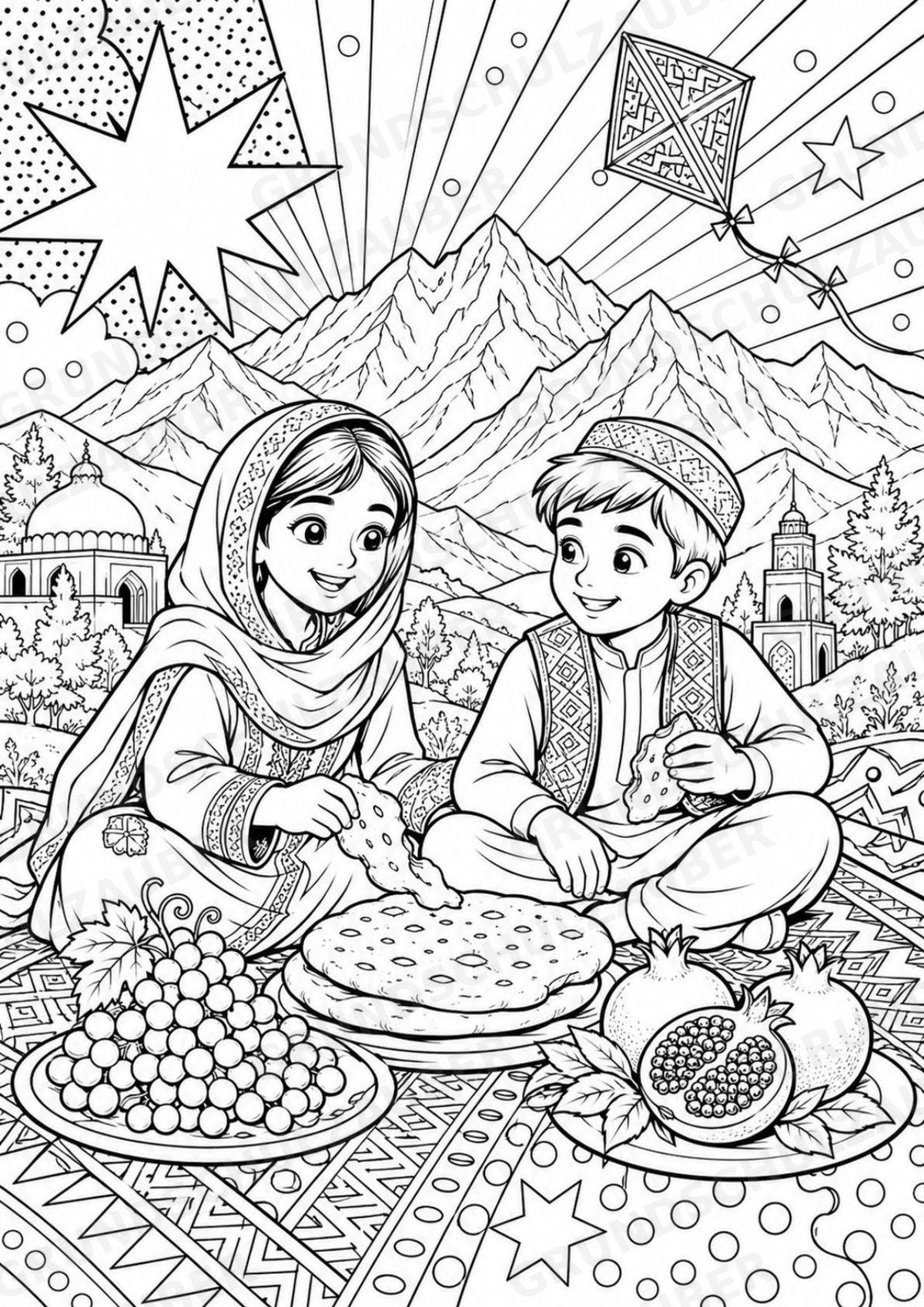 Afghanistan POP Art Ausmalbilder 15 Malvorlagen – Materialseite 15