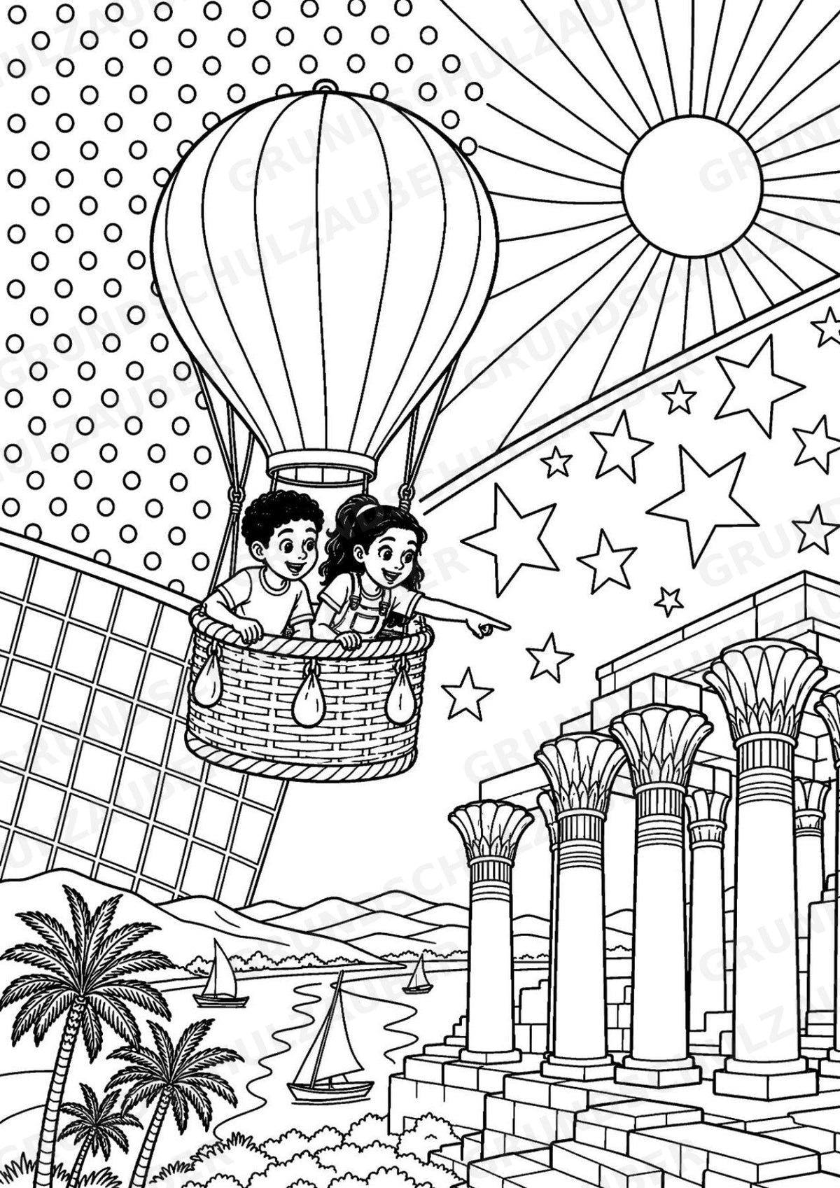 Ägypten POP Art Ausmalbilder 15 Malvorlagen – Materialseite 4