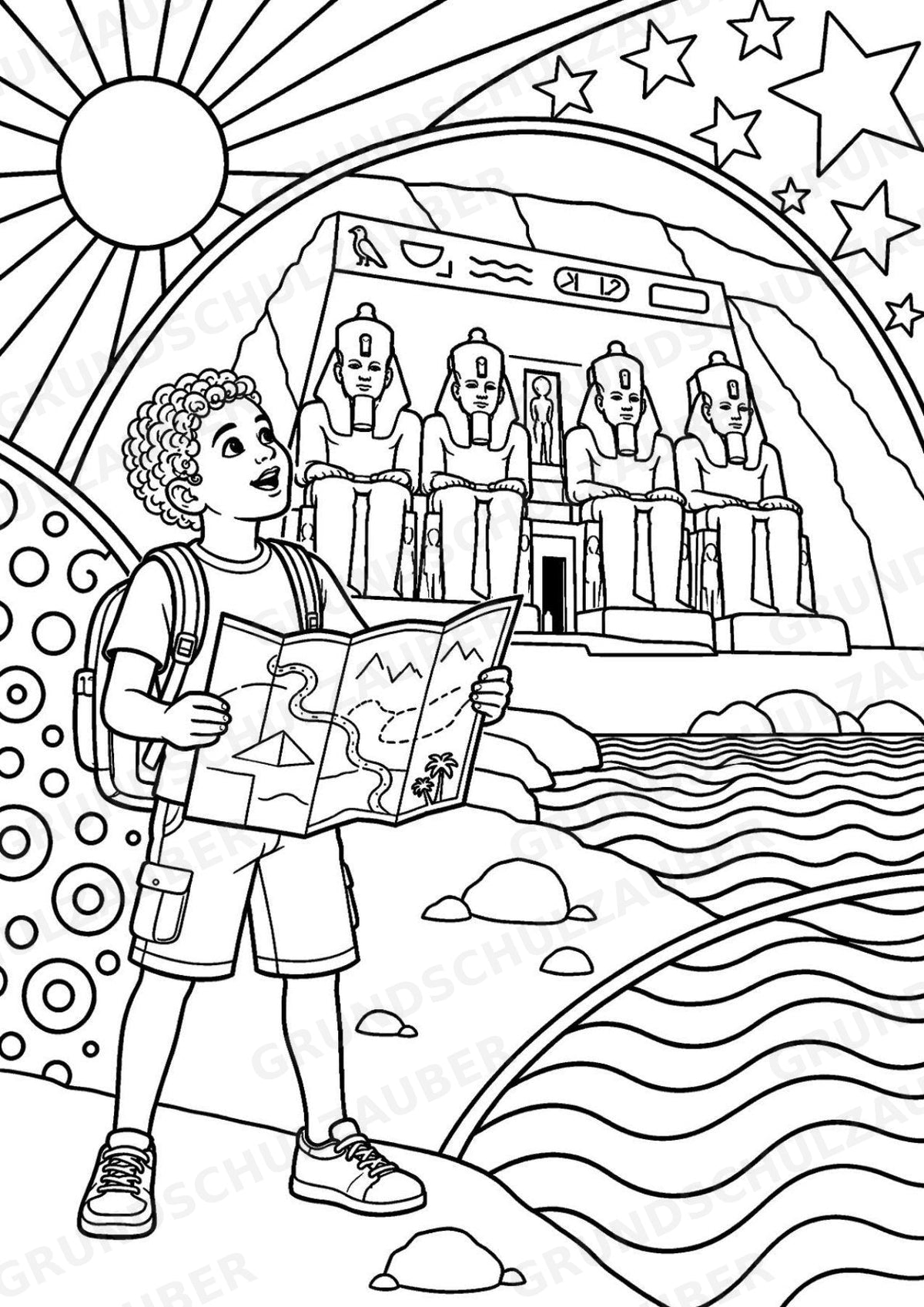 Ägypten POP Art Ausmalbilder 15 Malvorlagen – Materialseite 5