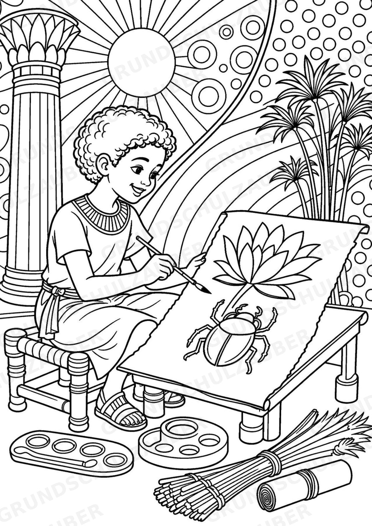 Ägypten POP Art Ausmalbilder 15 Malvorlagen – Materialseite 14