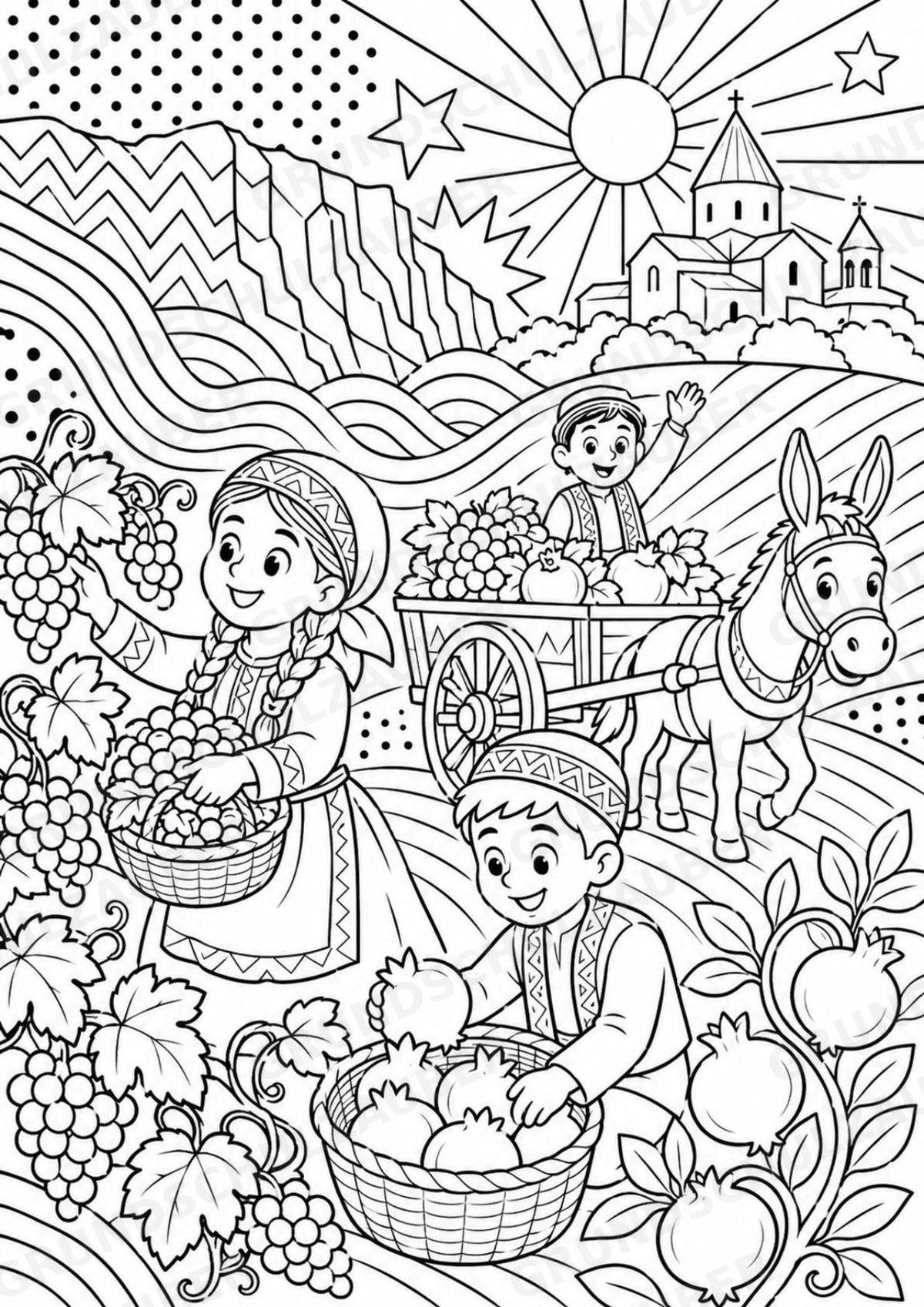 Armenien POP Art Ausmalbilder 15 Malvorlagen – Materialseite 3