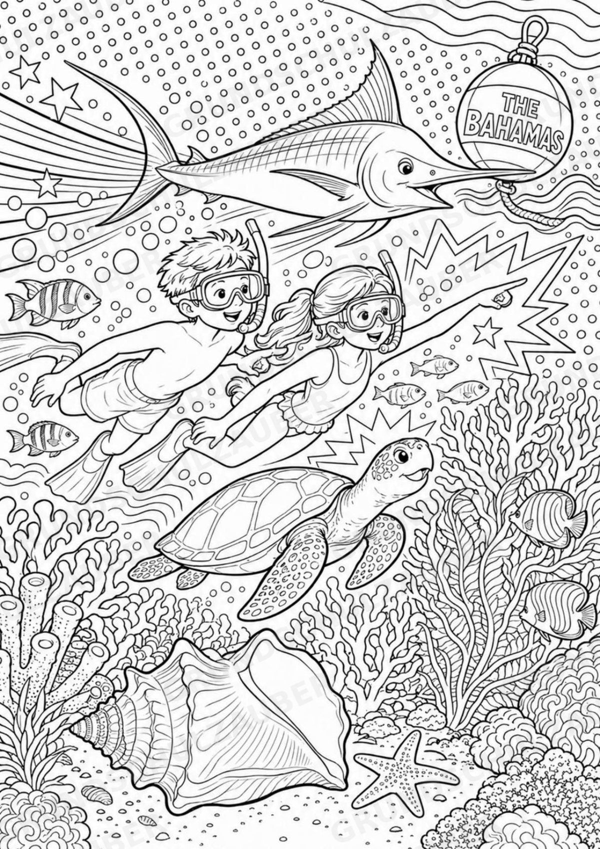 Bahamas POP Art Ausmalbilder 15 Malvorlagen – Materialseite 14