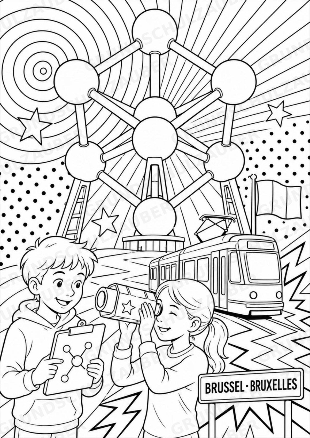 Belgien POP Art Ausmalbilder 15 Malvorlagen – Materialseite 3