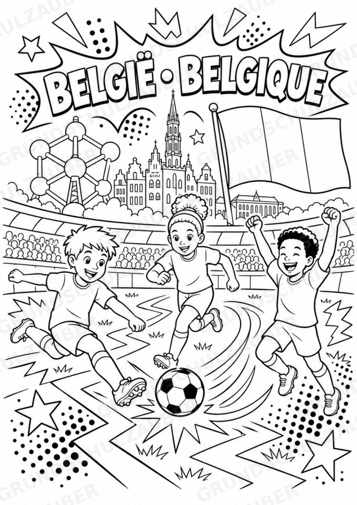 Belgien POP Art Ausmalbilder 15 Malvorlagen – Materialseite 11