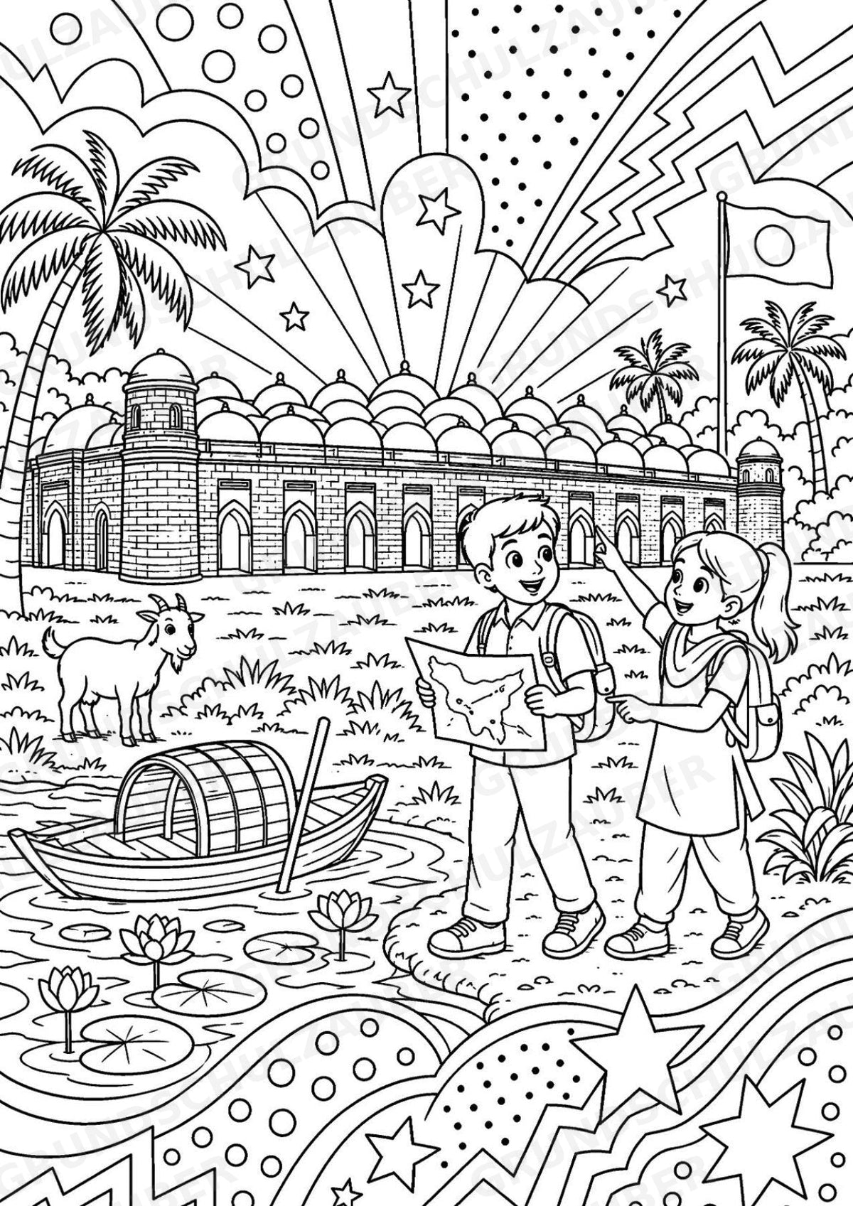Bangladesch POP Art Ausmalbilder 15 Malvorlagen – Materialseite 13