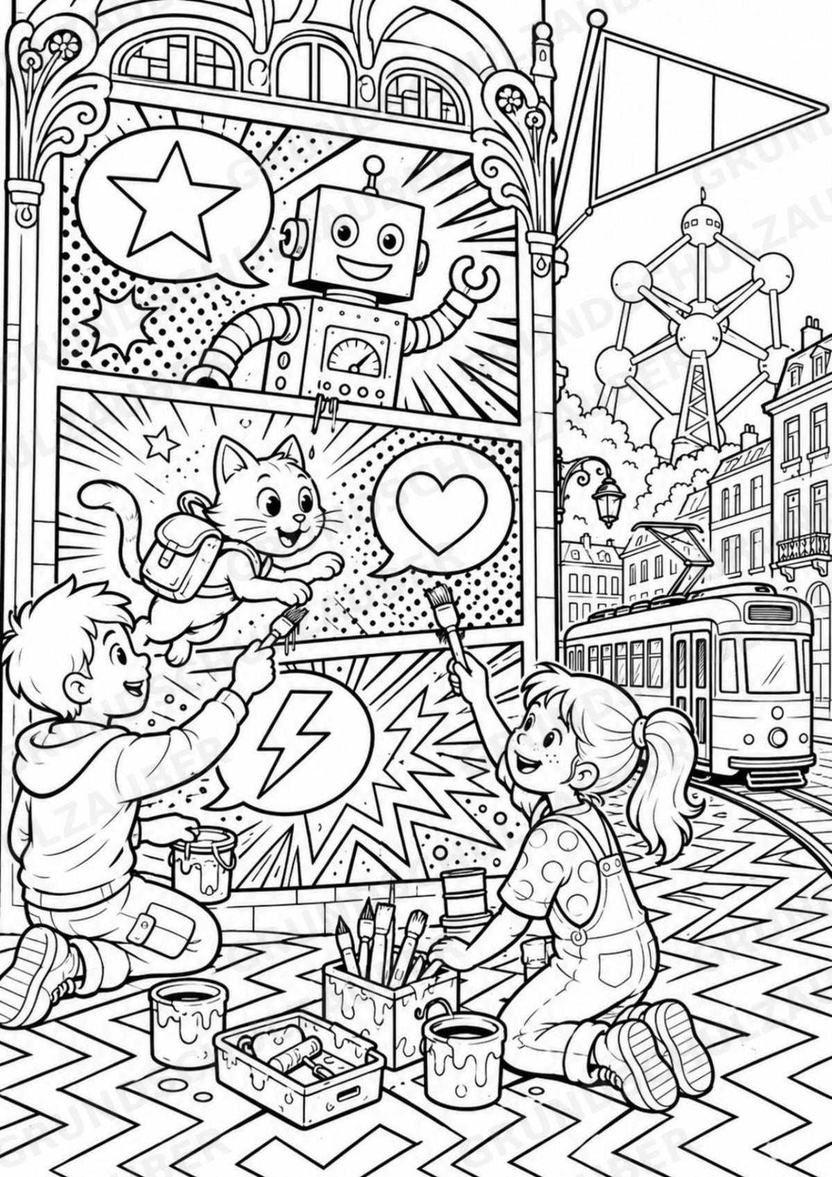 Belgien POP Art Ausmalbilder 15 Malvorlagen – Materialseite 14