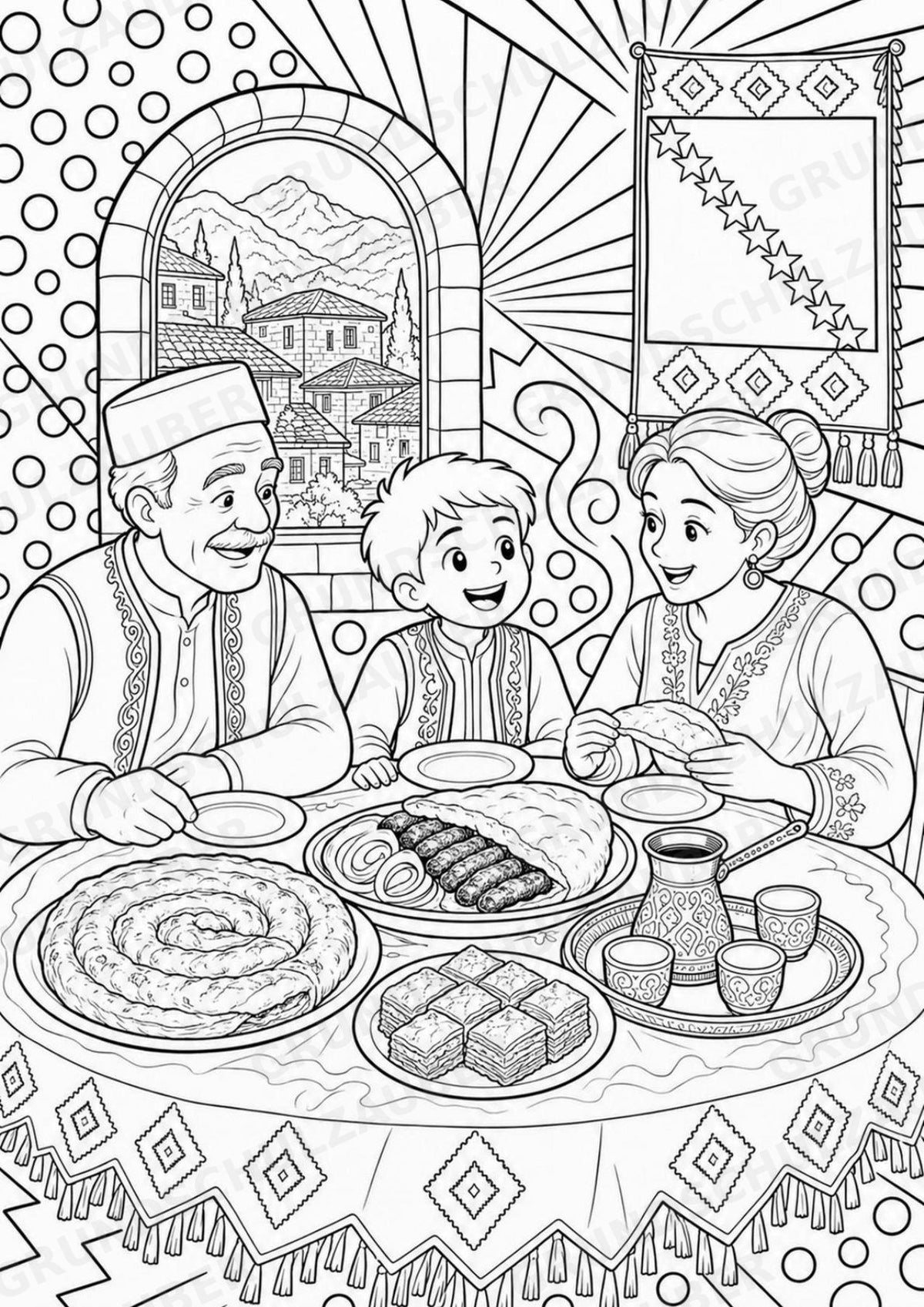 Bosnien POP Art Ausmalbilder 15 Malvorlagen – Materialseite 9