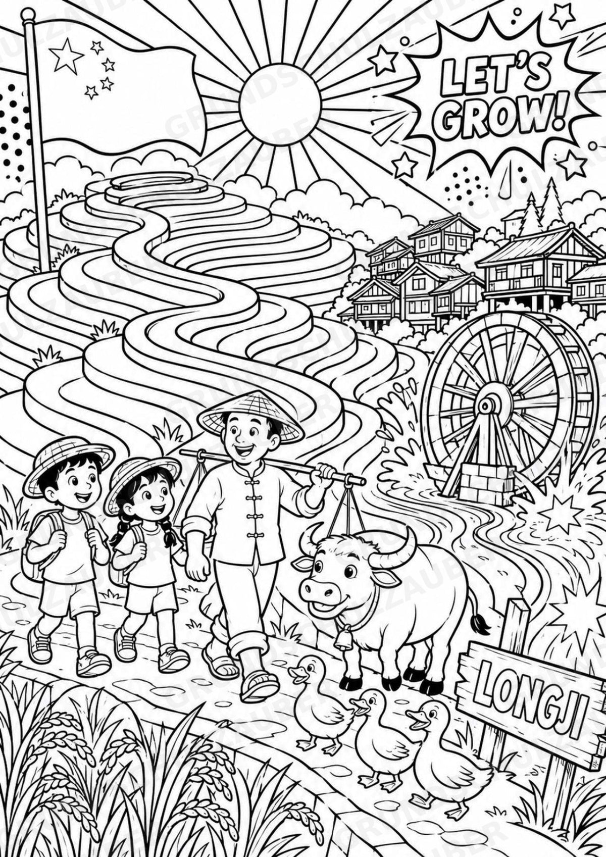 China POP Art Ausmalbilder 15 Malvorlagen – Materialseite 16