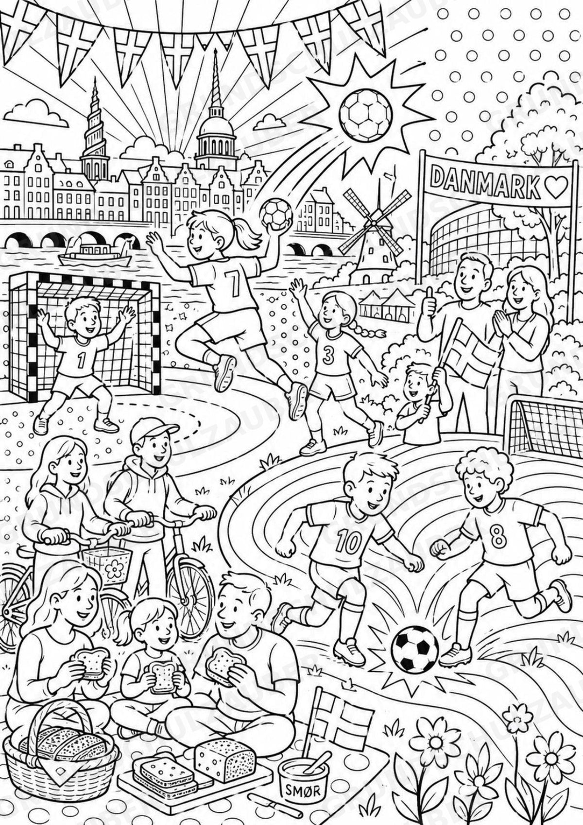 Dänemark POP Art Ausmalbilder 15 Malvorlagen – Materialseite 13