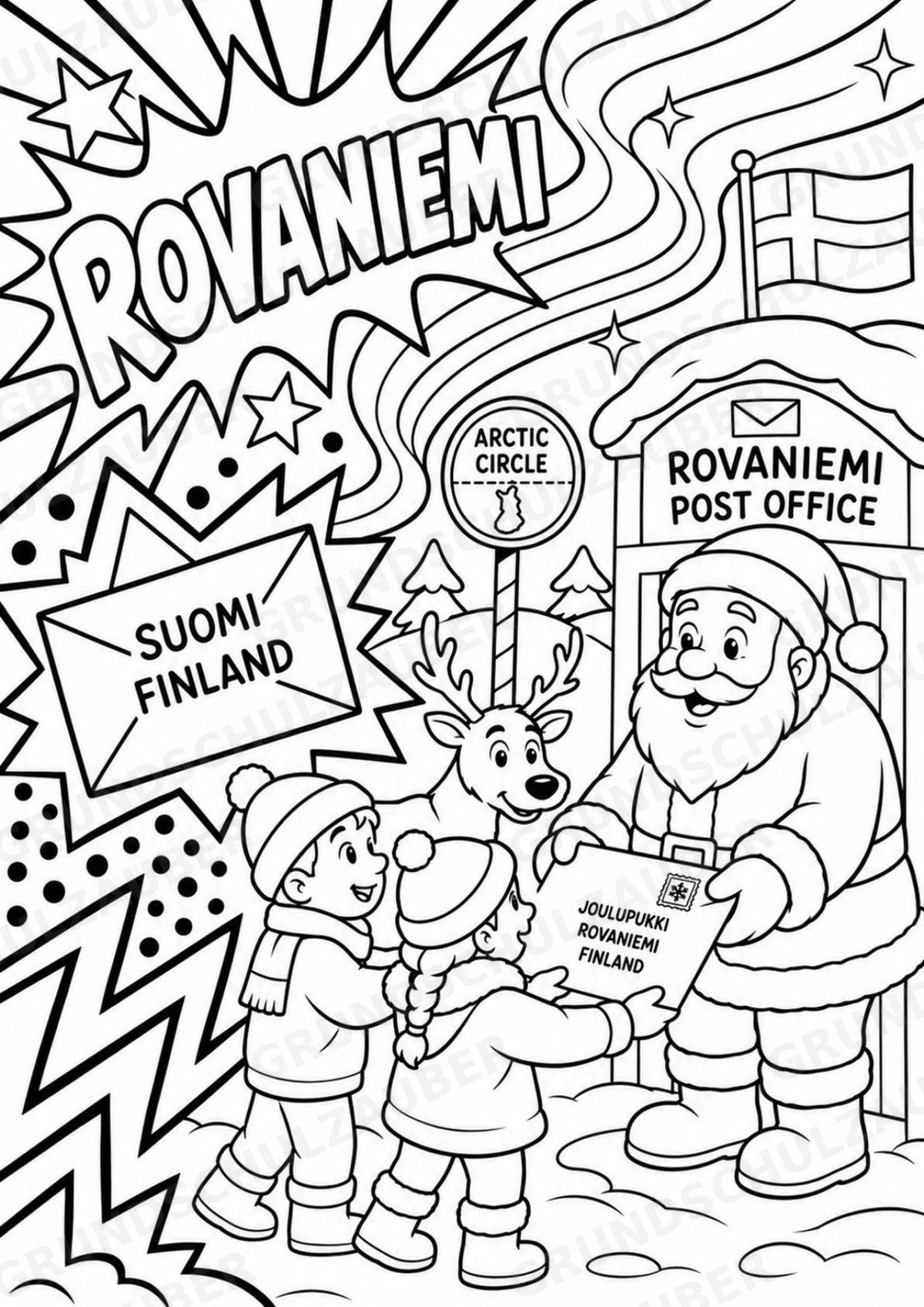 Finnland POP Art Ausmalbilder 15 Malvorlagen – Materialseite 8