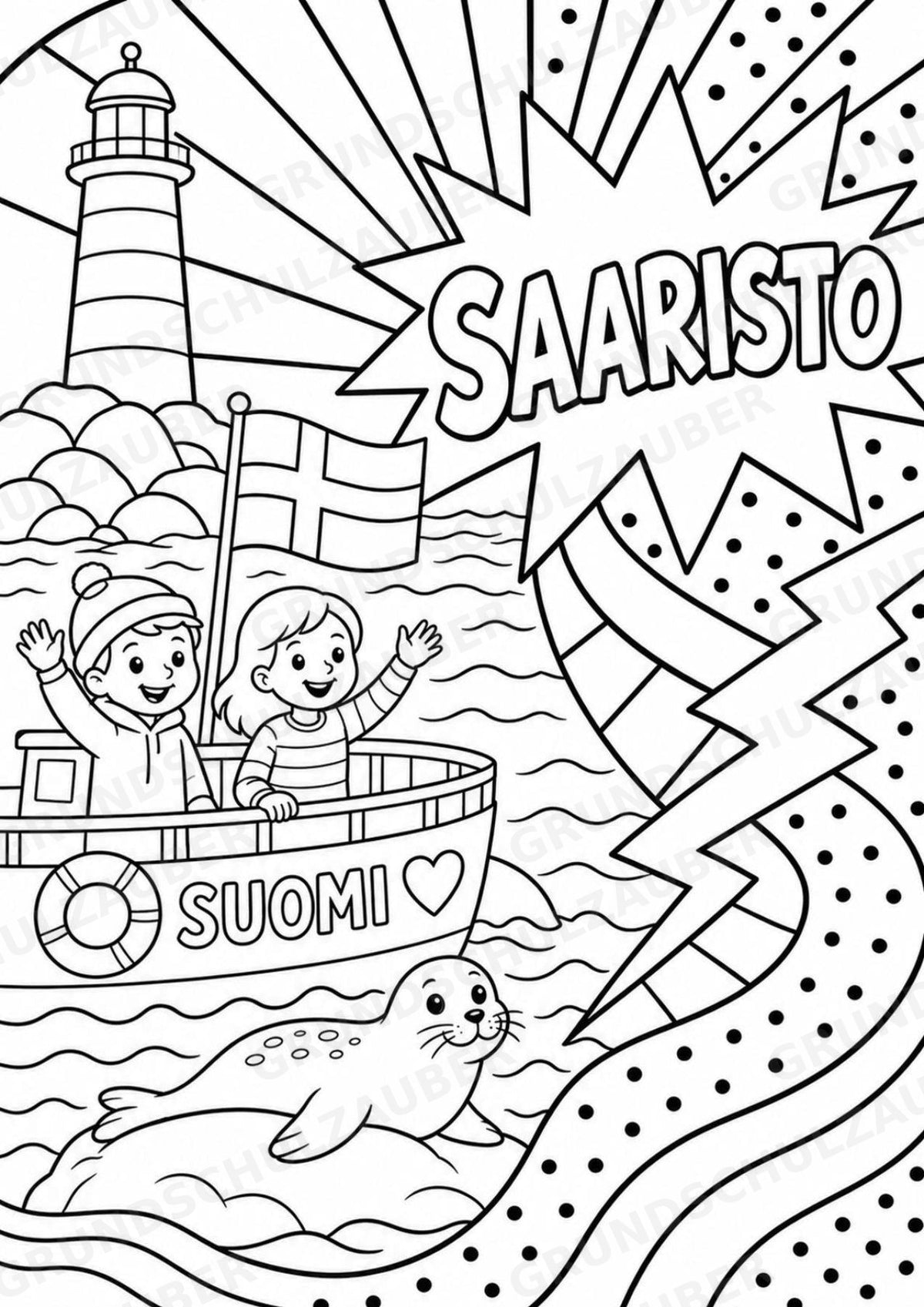 Finnland POP Art Ausmalbilder 15 Malvorlagen – Materialseite 9