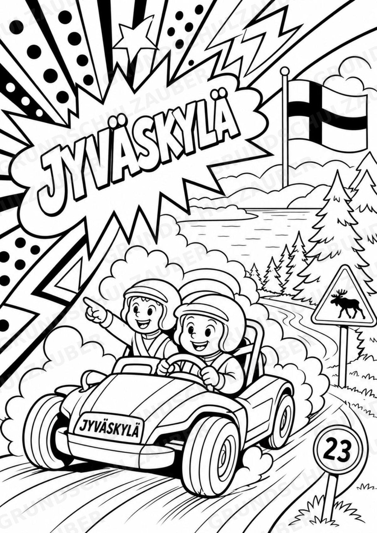 Finnland POP Art Ausmalbilder 15 Malvorlagen – Materialseite 14