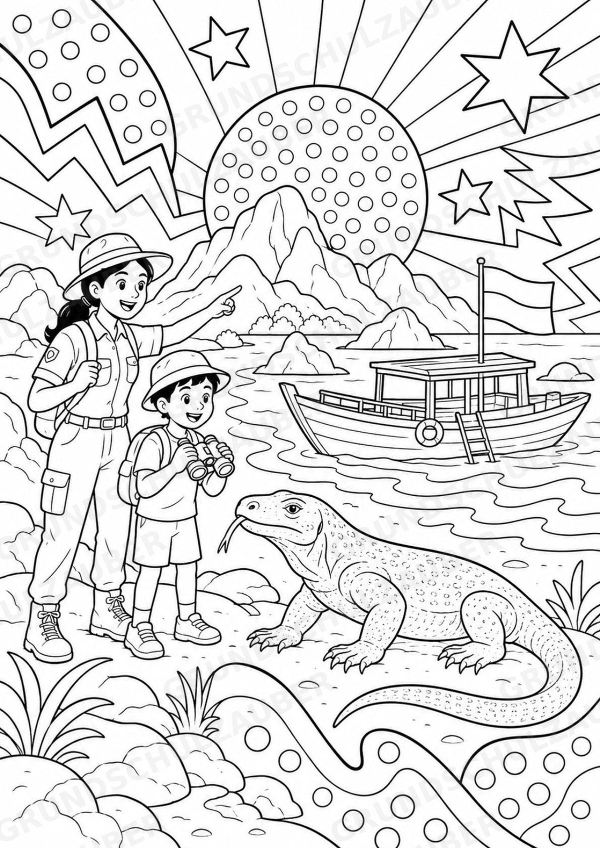 Indonesien POP Art Ausmalbilder 15 Malvorlagen – Materialseite 5
