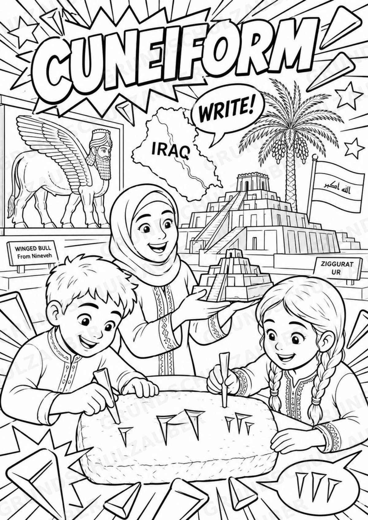 Irak POP Art Ausmalbilder 15 Malvorlagen – Materialseite 8