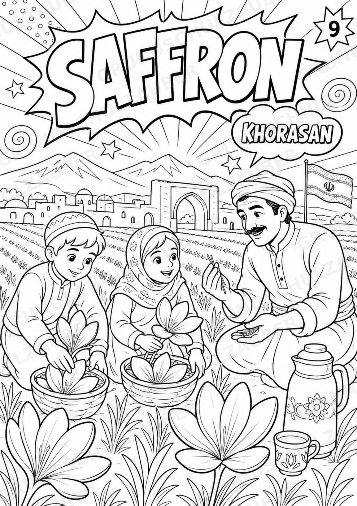 Iran POP Art Ausmalbilder 15 Malvorlagen – Materialseite 10