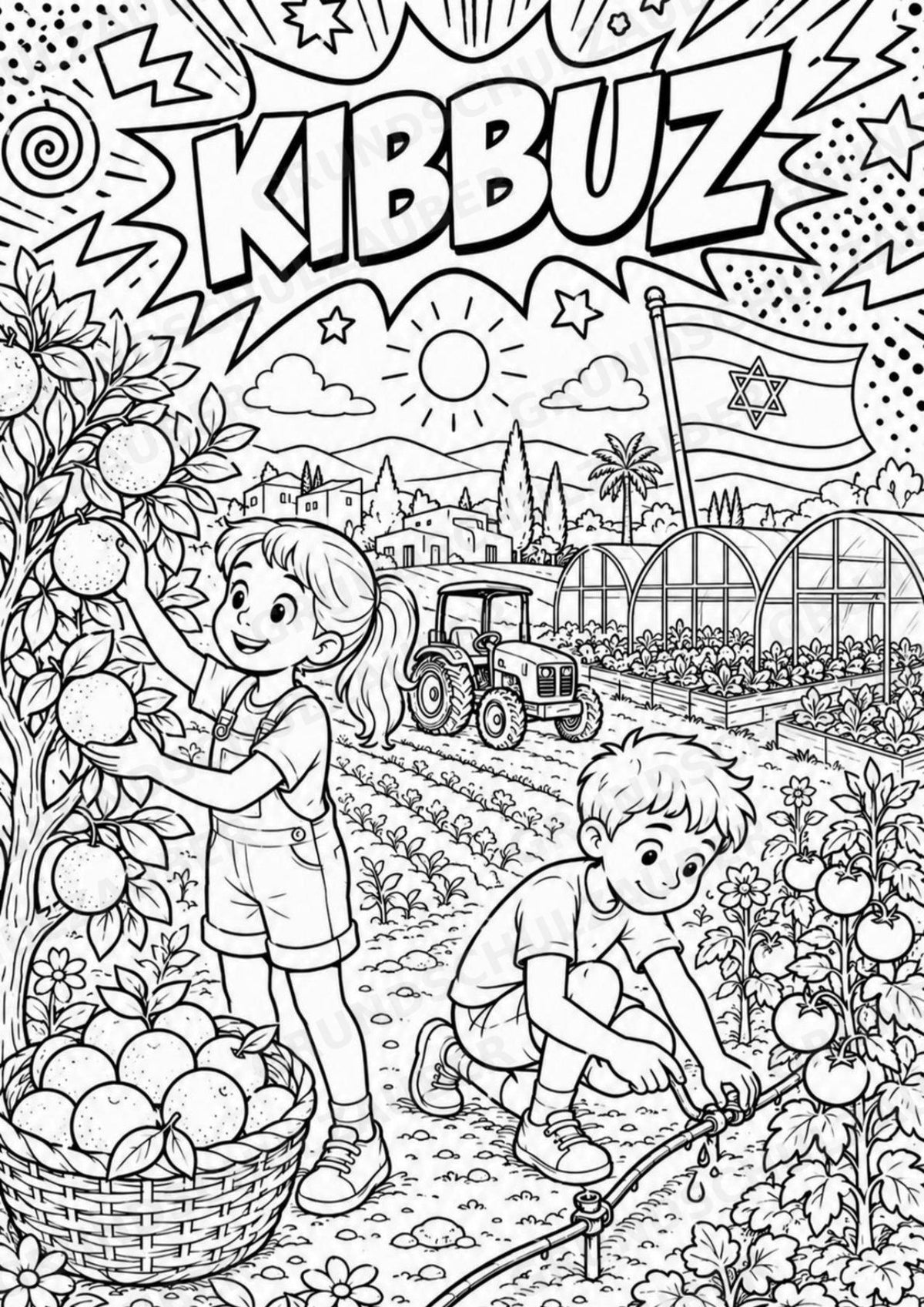 Israel POP Art Ausmalbilder 15 Malvorlagen – Materialseite 9