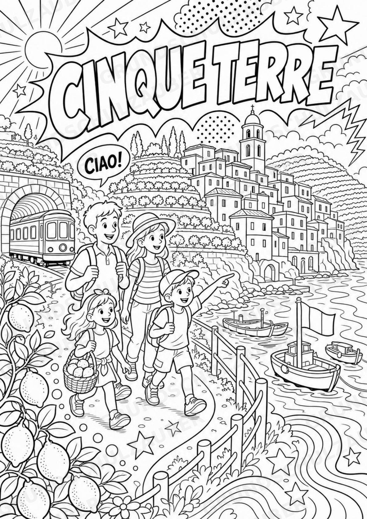 Italien POP Art Ausmalbilder 15 Malvorlagen – Materialseite 14