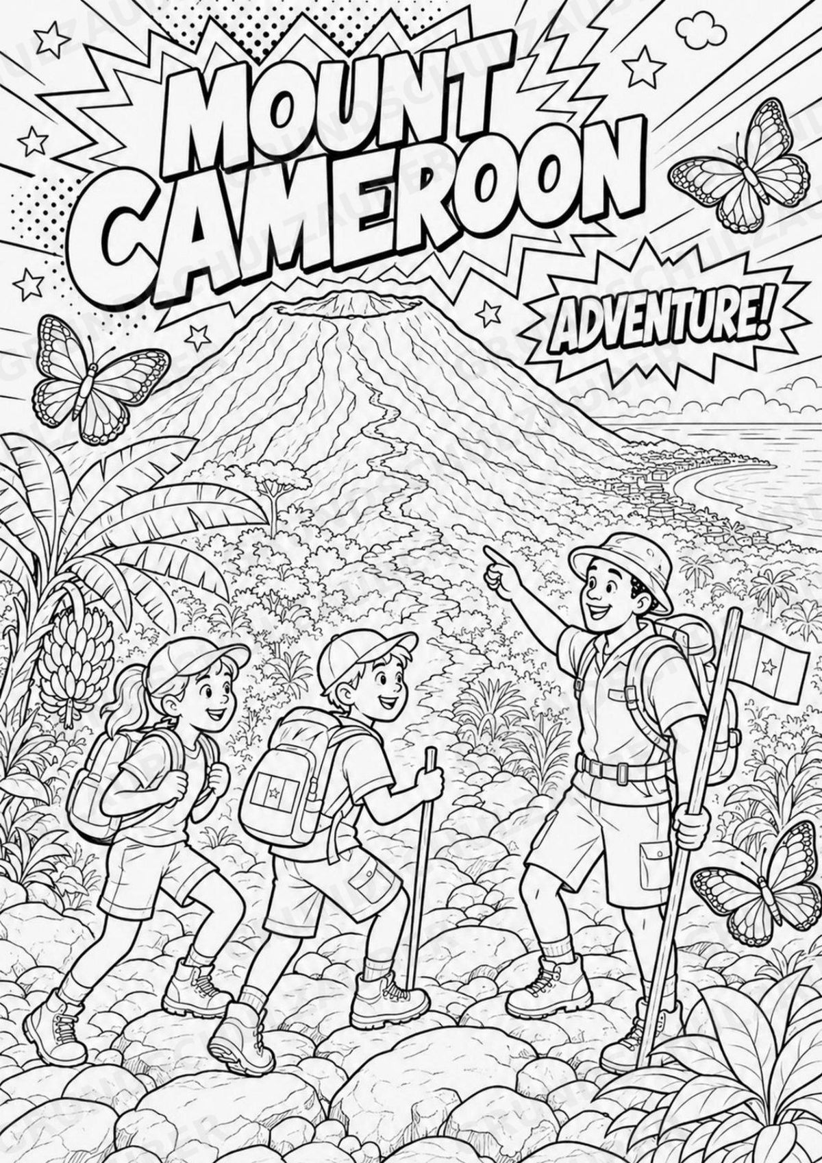 Kamerun POP Art Ausmalbilder 15 Malvorlagen – Materialseite 4