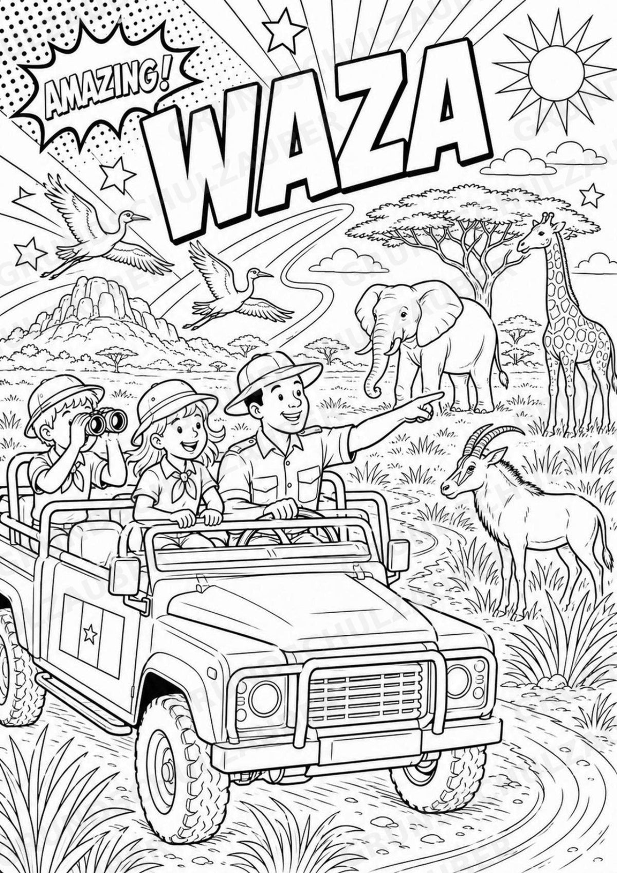Kamerun POP Art Ausmalbilder 15 Malvorlagen – Materialseite 6