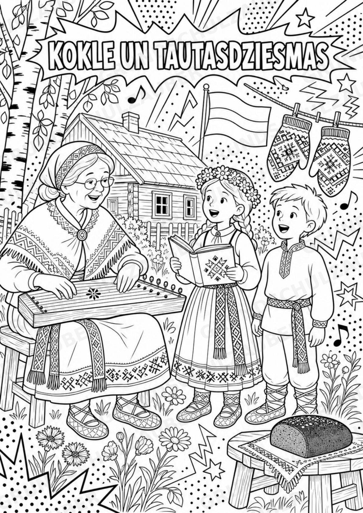 Lettland POP Art Ausmalbilder 15 Malvorlagen – Materialseite 10