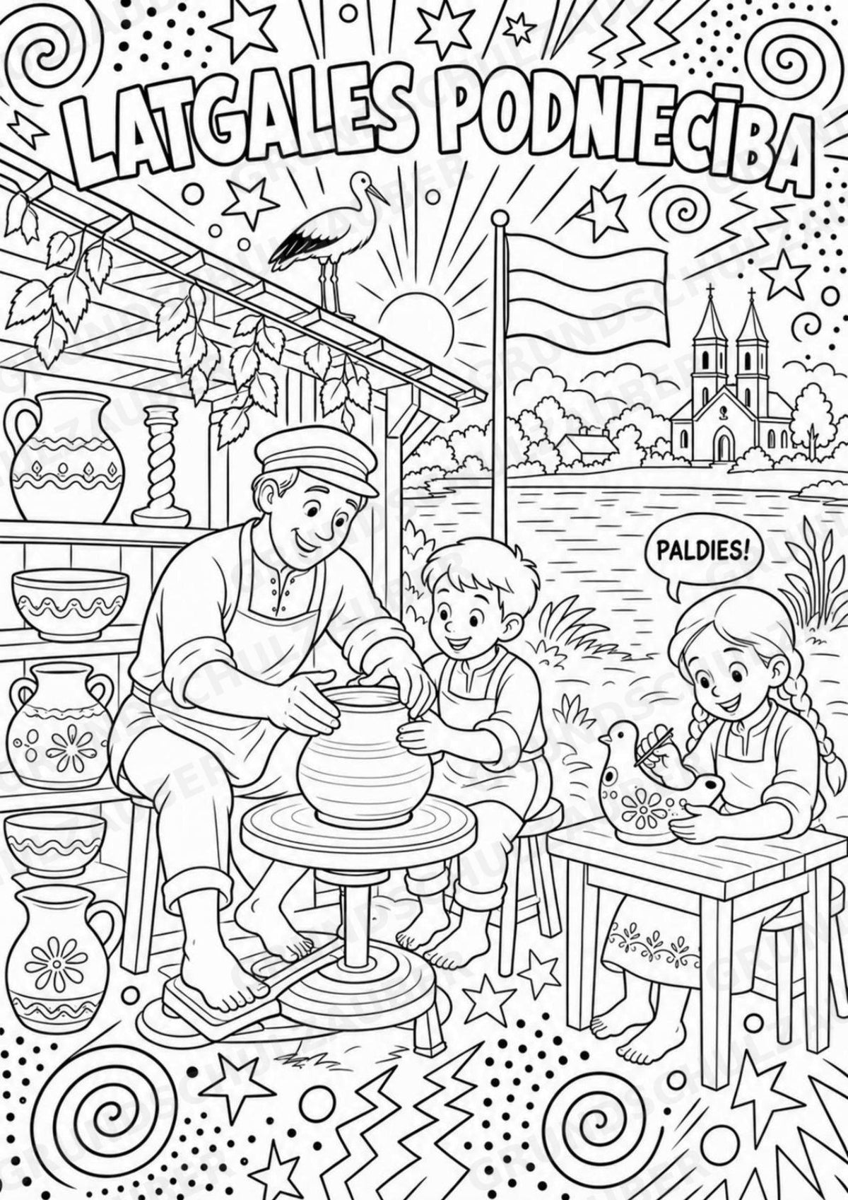Lettland POP Art Ausmalbilder 15 Malvorlagen – Materialseite 13