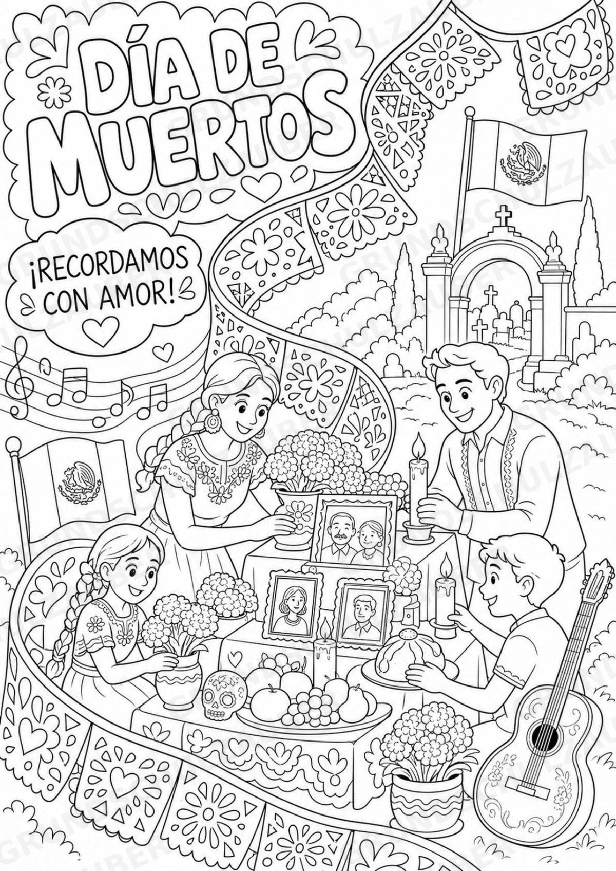 Mexiko POP Art Ausmalbilder 15 Malvorlagen – Materialseite 7