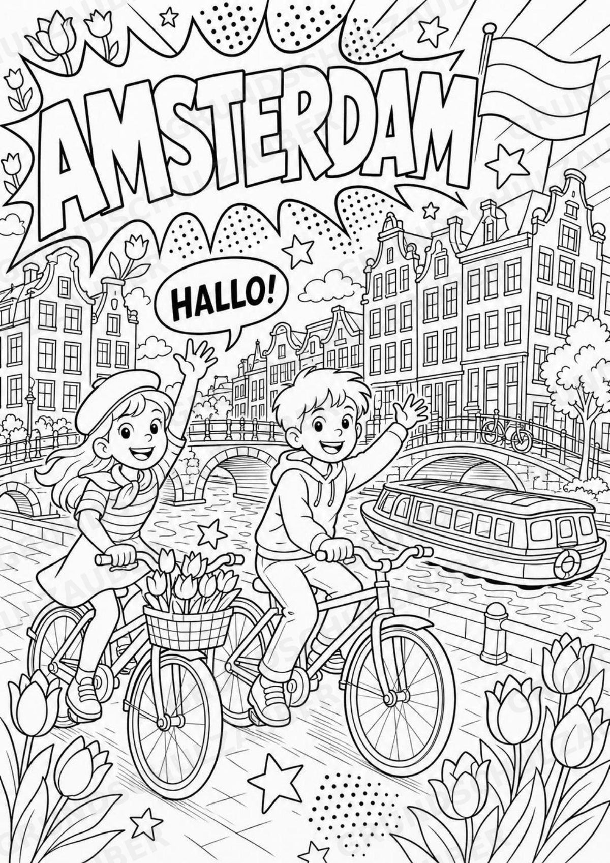 Niederlande POP Art Ausmalbilder 15 Malvorlagen – Materialseite 2