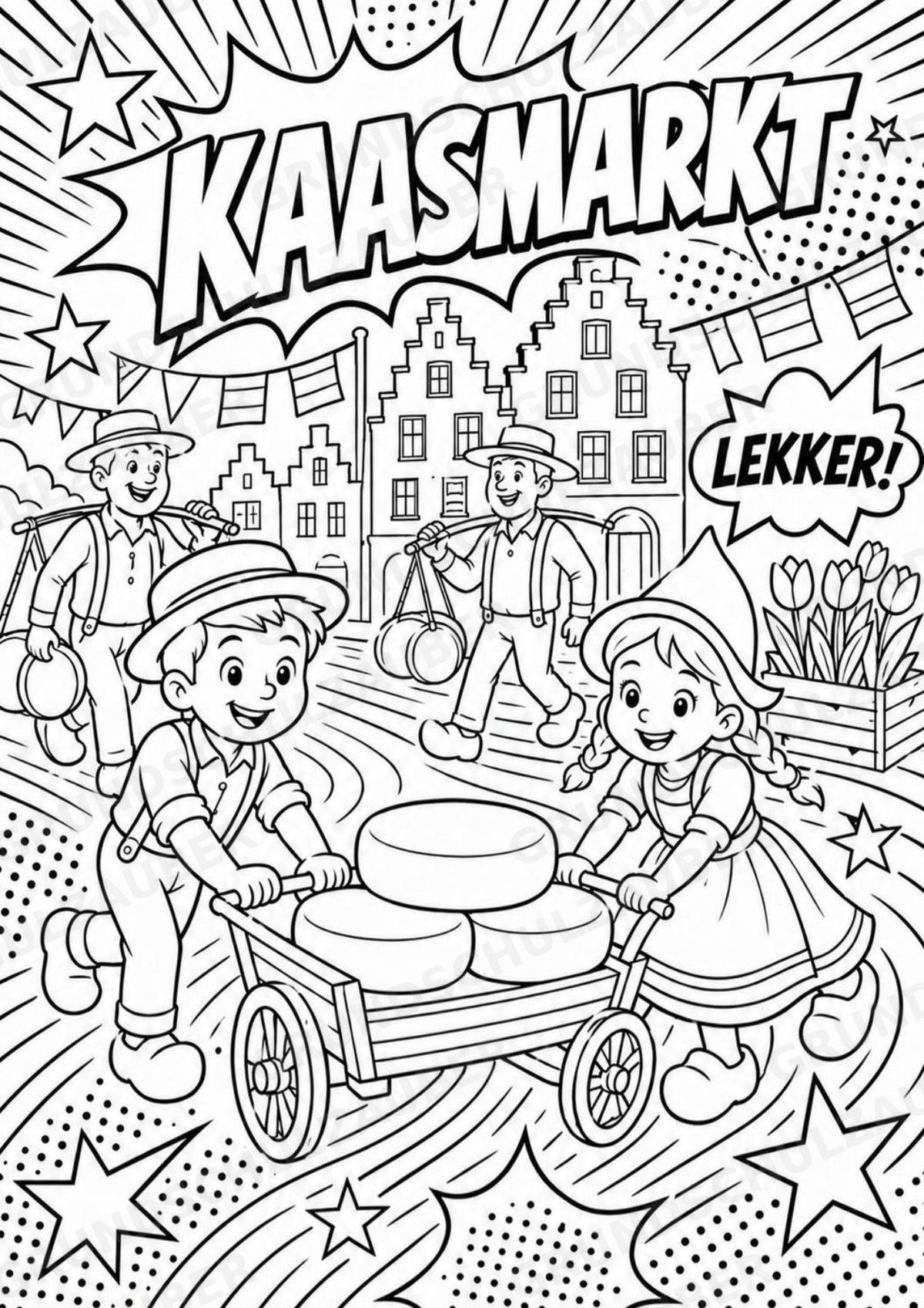 Niederlande POP Art Ausmalbilder 15 Malvorlagen – Materialseite 5