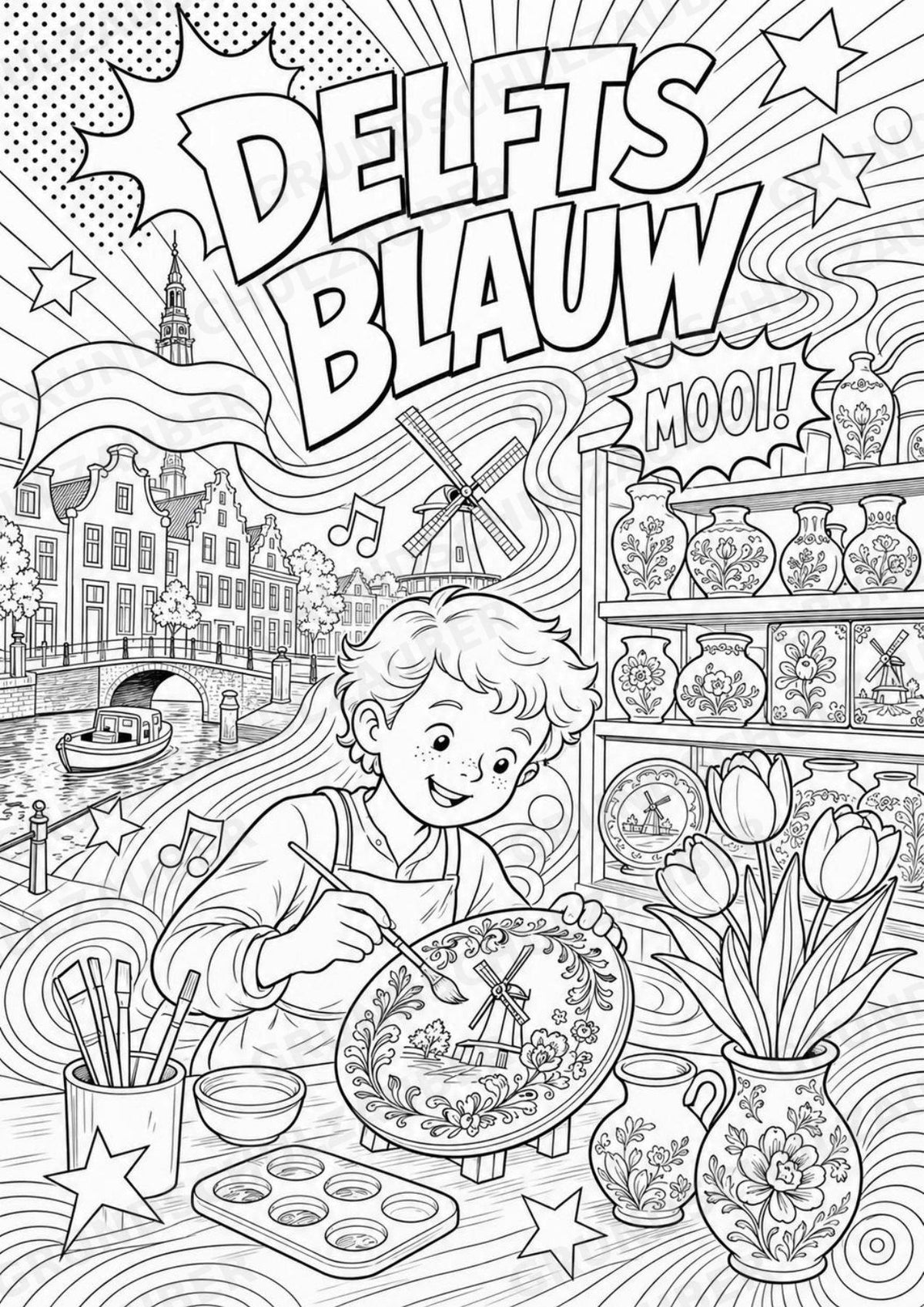 Niederlande POP Art Ausmalbilder 15 Malvorlagen – Materialseite 10