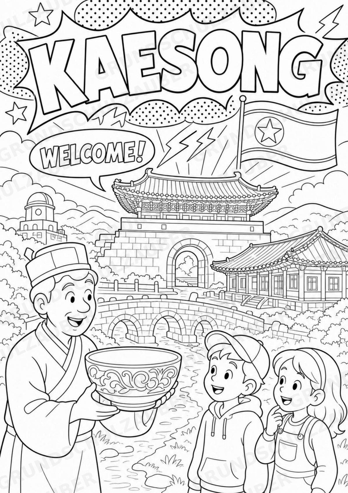 Nordkorea POP Art Ausmalbilder 15 Malvorlagen – Materialseite 4