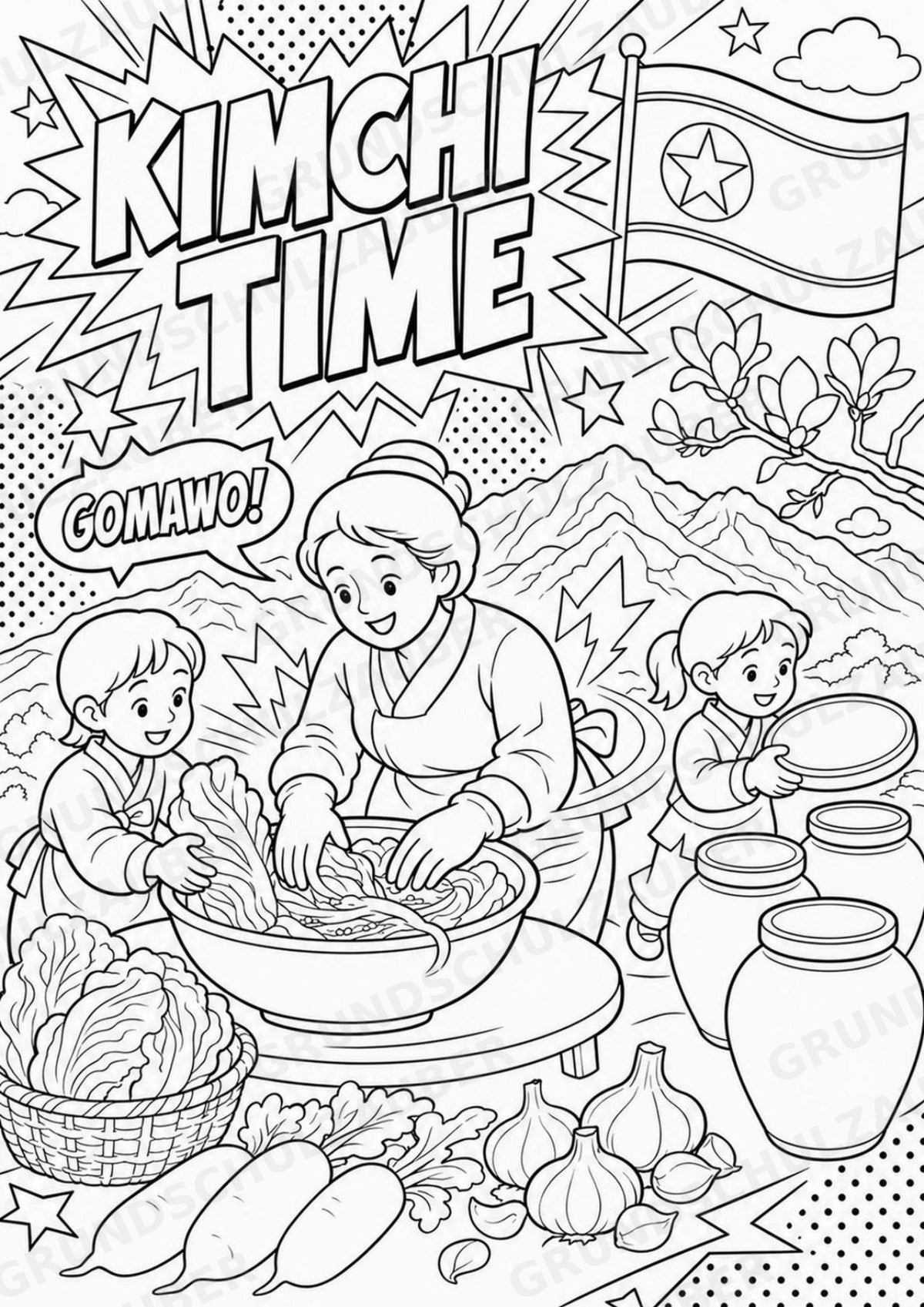 Nordkorea POP Art Ausmalbilder 15 Malvorlagen – Materialseite 8