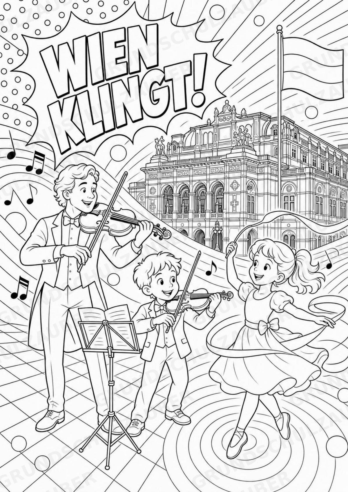 Österreich POP Art Ausmalbilder 15 Malvorlagen – Materialseite 3