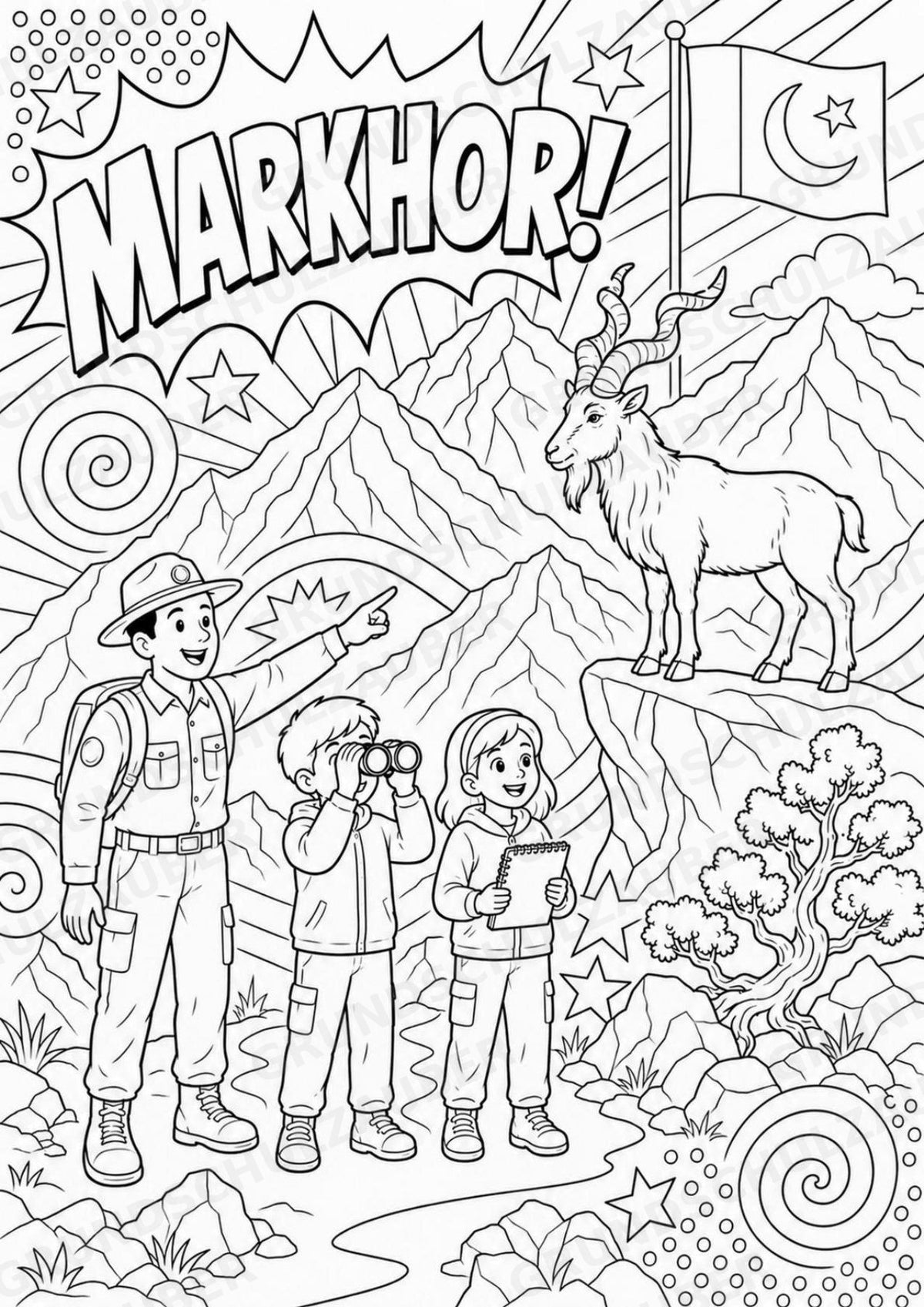 Pakistan POP Art Ausmalbilder 15 Malvorlagen – Materialseite 15