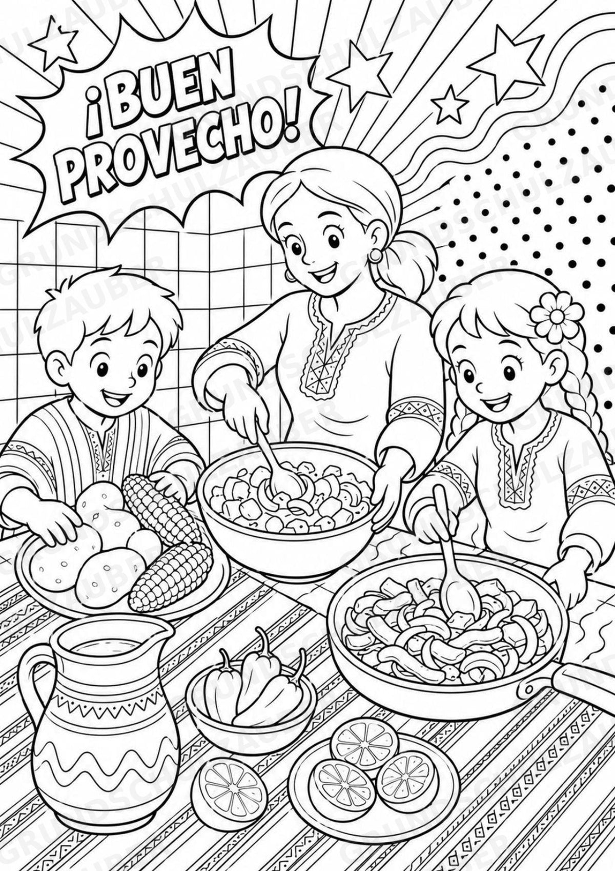 Peru POP Art Ausmalbilder 15 Malvorlagen – Materialseite 9