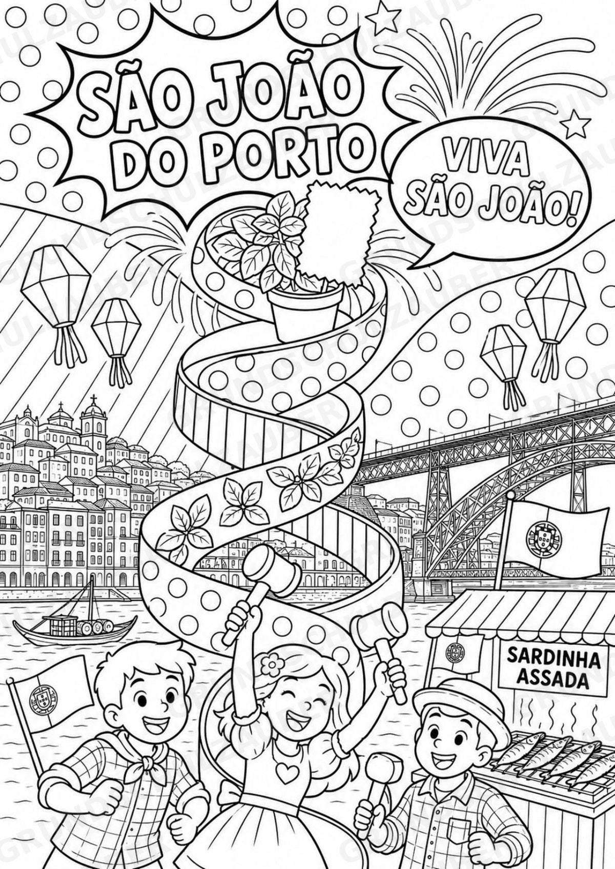Portugal POP Art Ausmalbilder 15 Malvorlagen – Materialseite 11