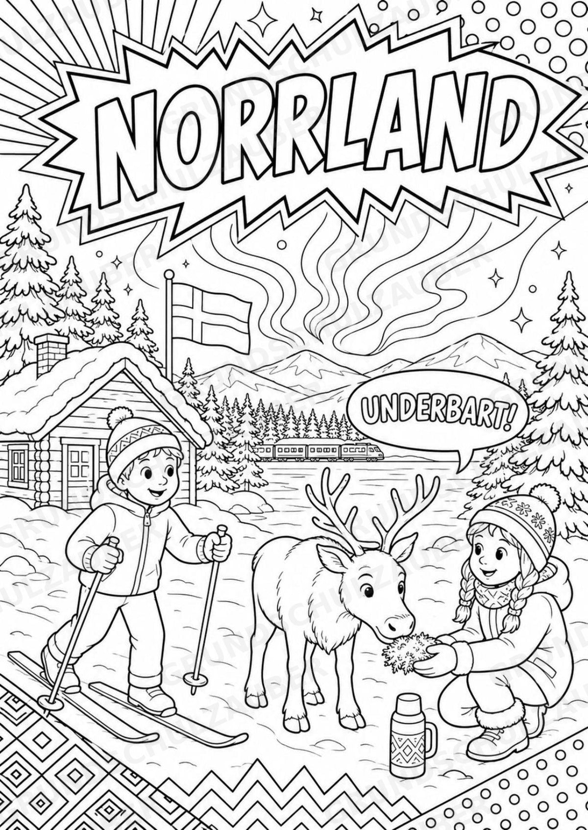 Schweden POP Art Ausmalbilder 15 Malvorlagen – Materialseite 9