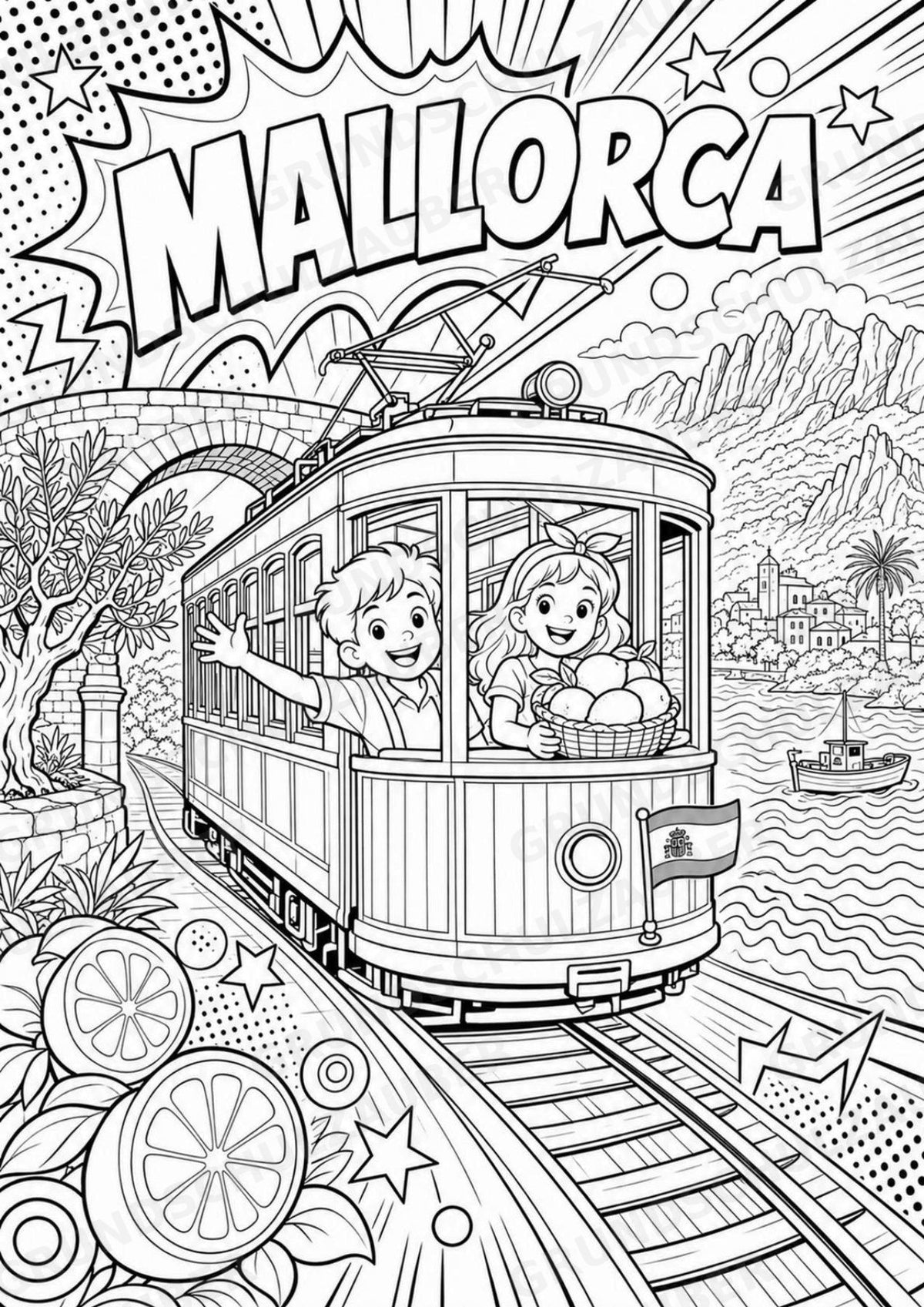 Spanien POP Art Ausmalbilder 15 Malvorlagen – Materialseite 12