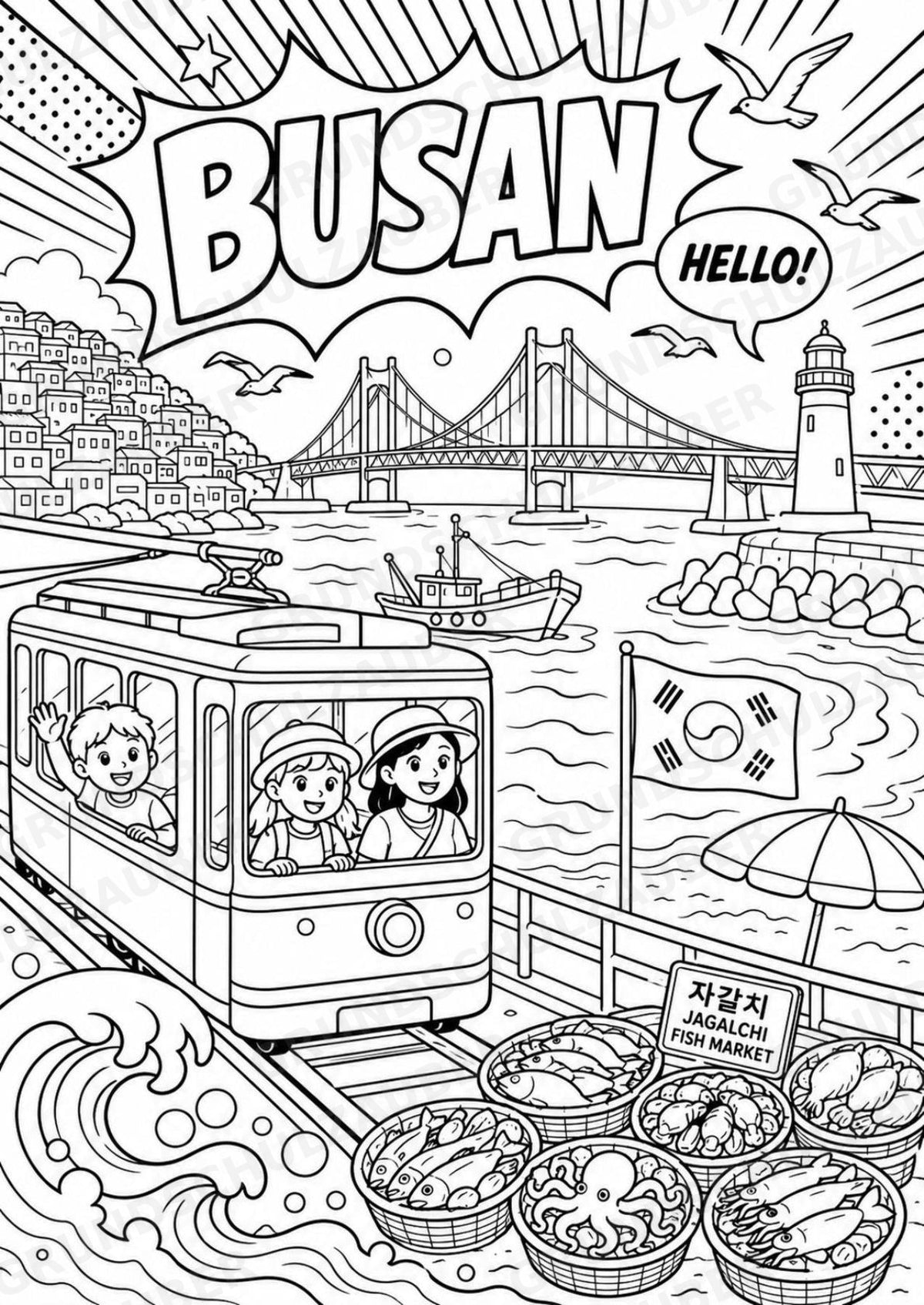 Südkorea POP Art Ausmalbilder 15 Malvorlagen – Materialseite 11