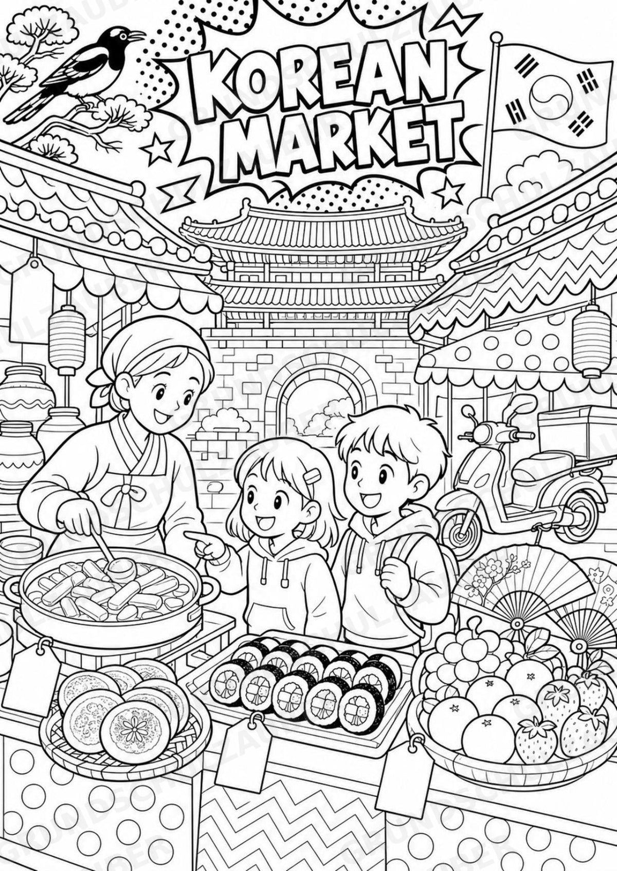 Südkorea POP Art Ausmalbilder 15 Malvorlagen – Materialseite 13