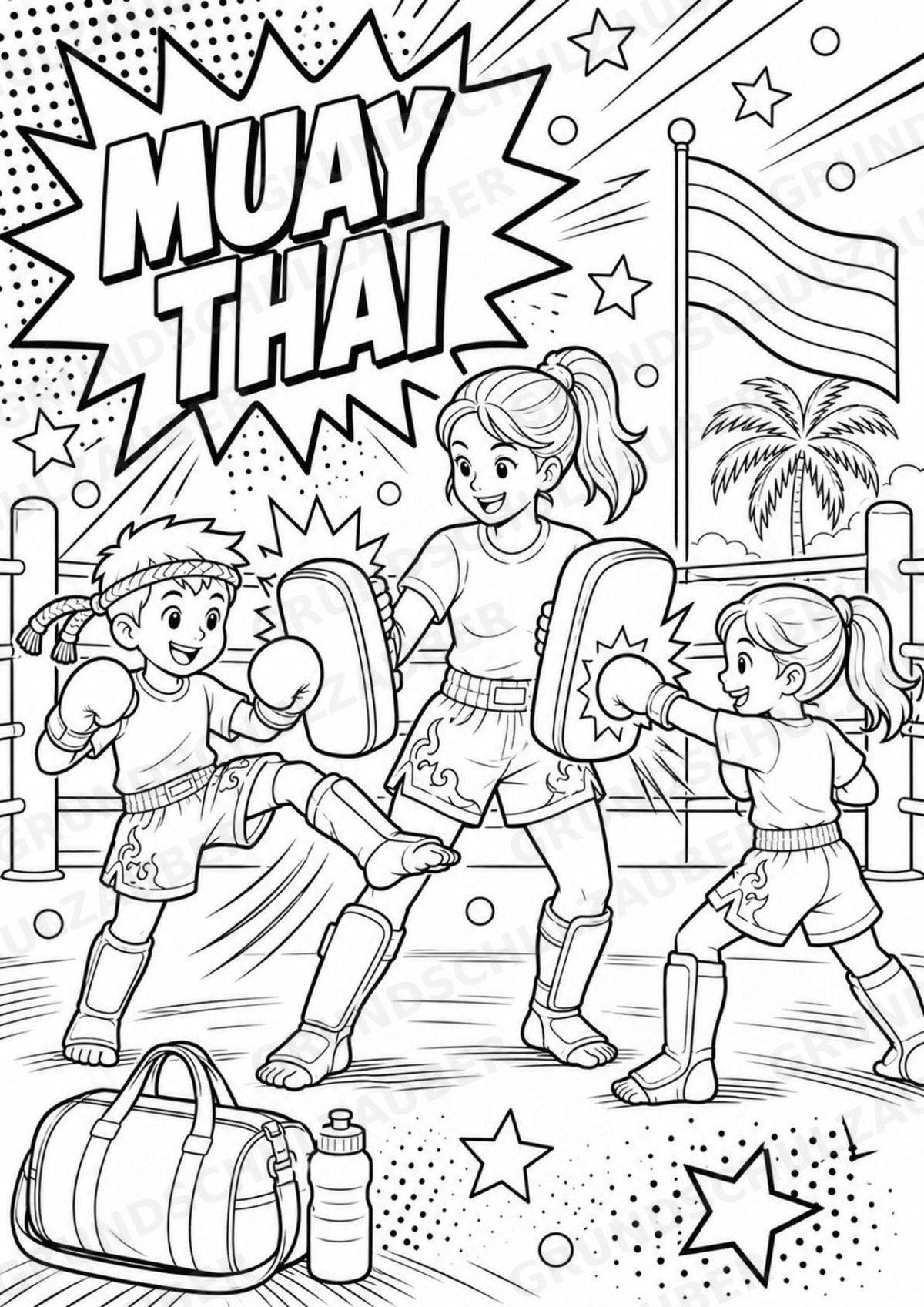 Thailand POP Art Ausmalbilder 15 Malvorlagen – Materialseite 9
