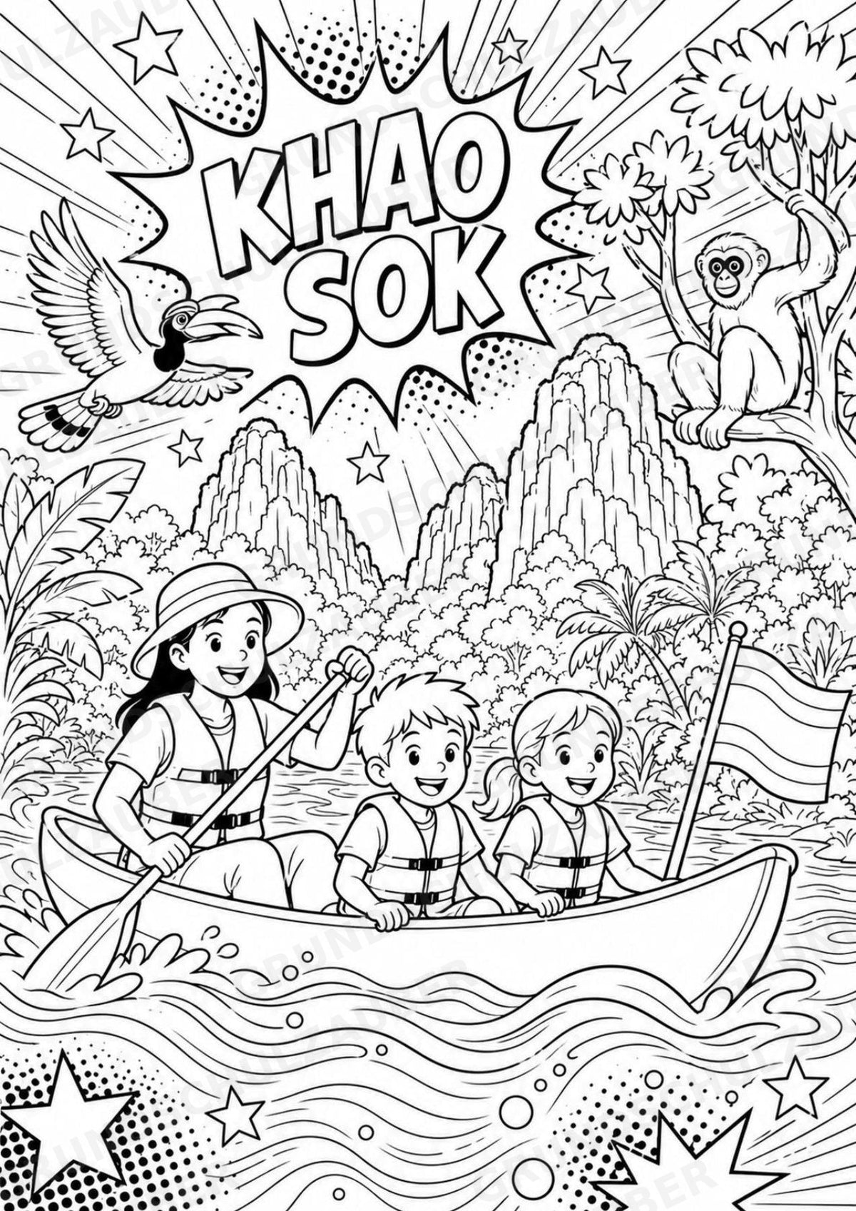 Thailand POP Art Ausmalbilder 15 Malvorlagen – Materialseite 11